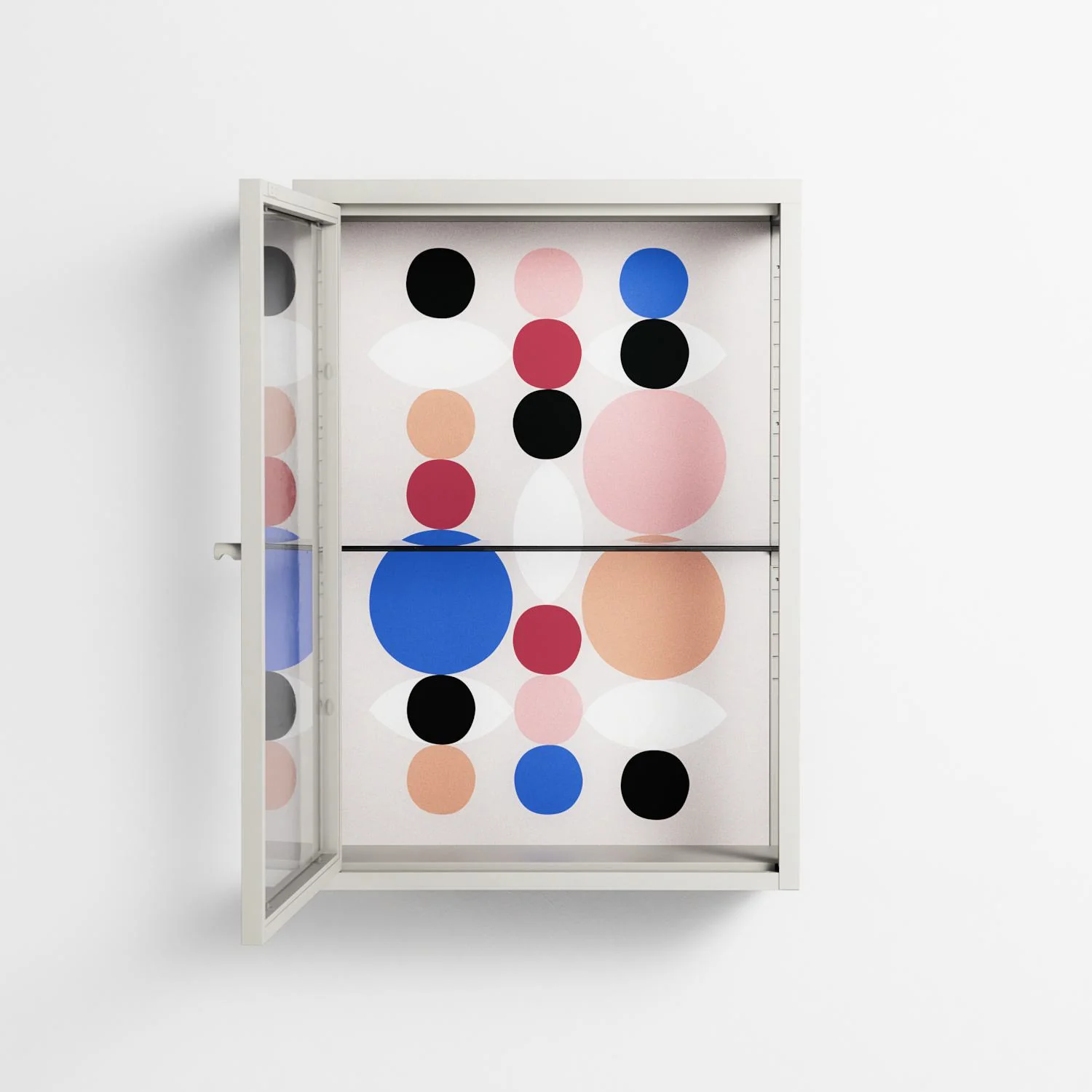 Pattern - Wall Cabinet - David Vanadia - Chalk - Clear glass - Image 3