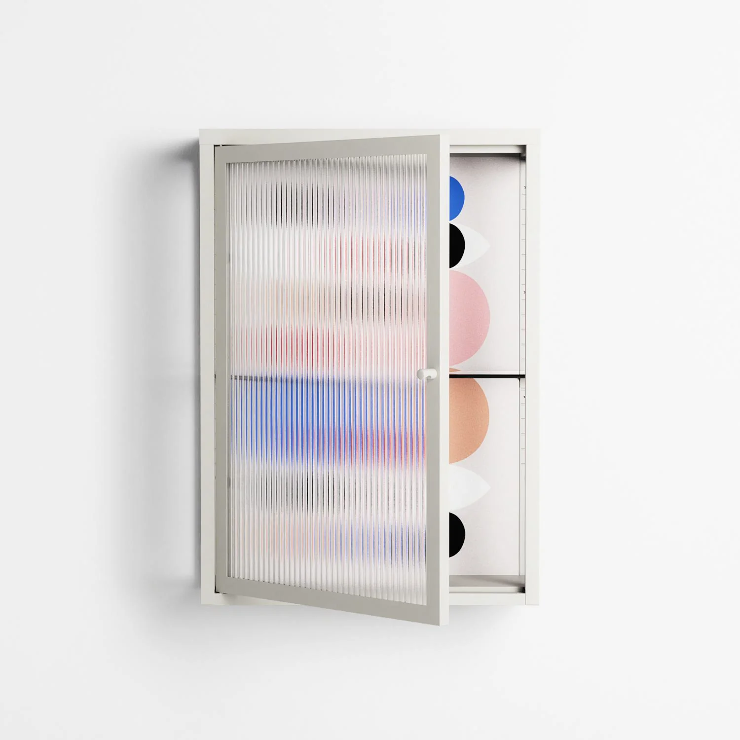 Pattern - Wall Cabinet - David Vanadia - Chalk - Reeded glass - Image 2