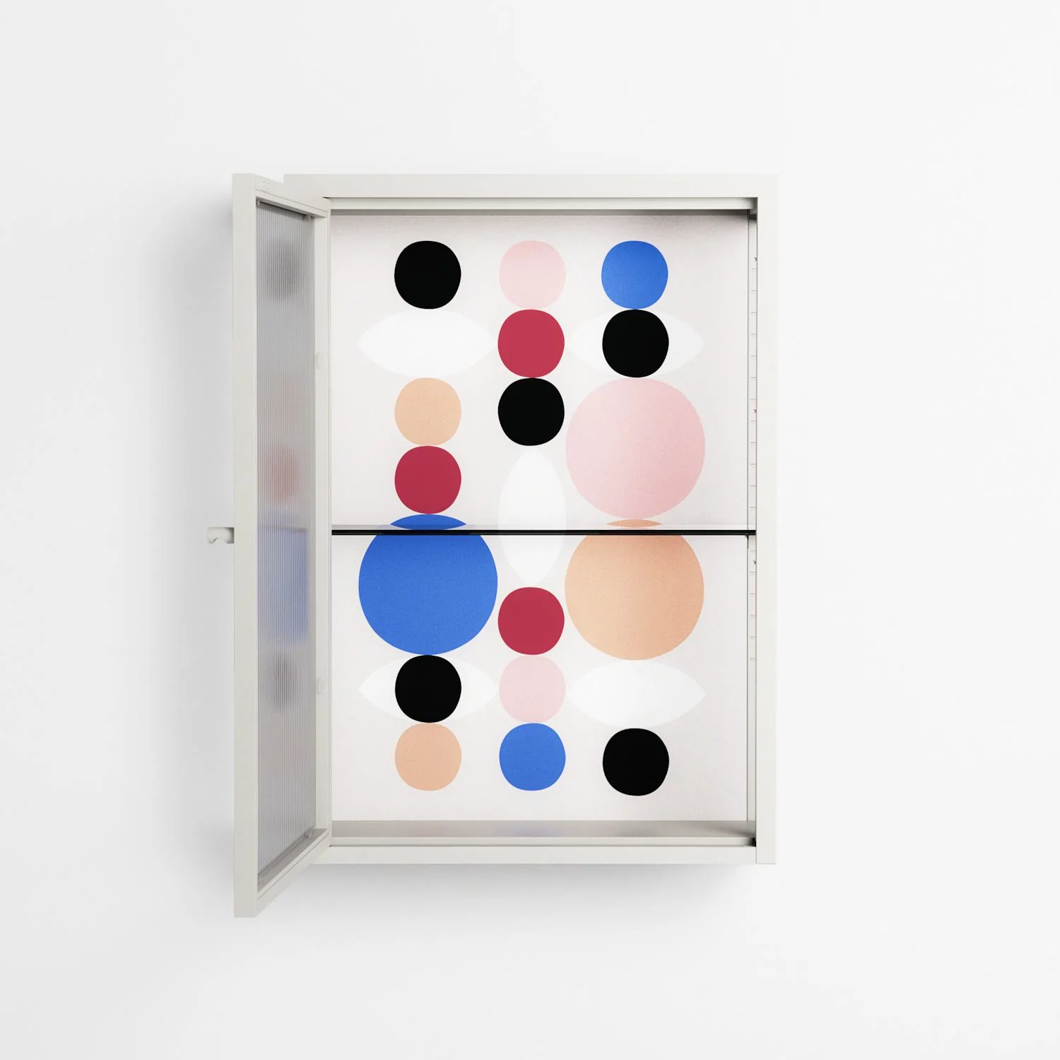 Pattern - Wall Cabinet - David Vanadia - Chalk - Reeded glass - Image 3
