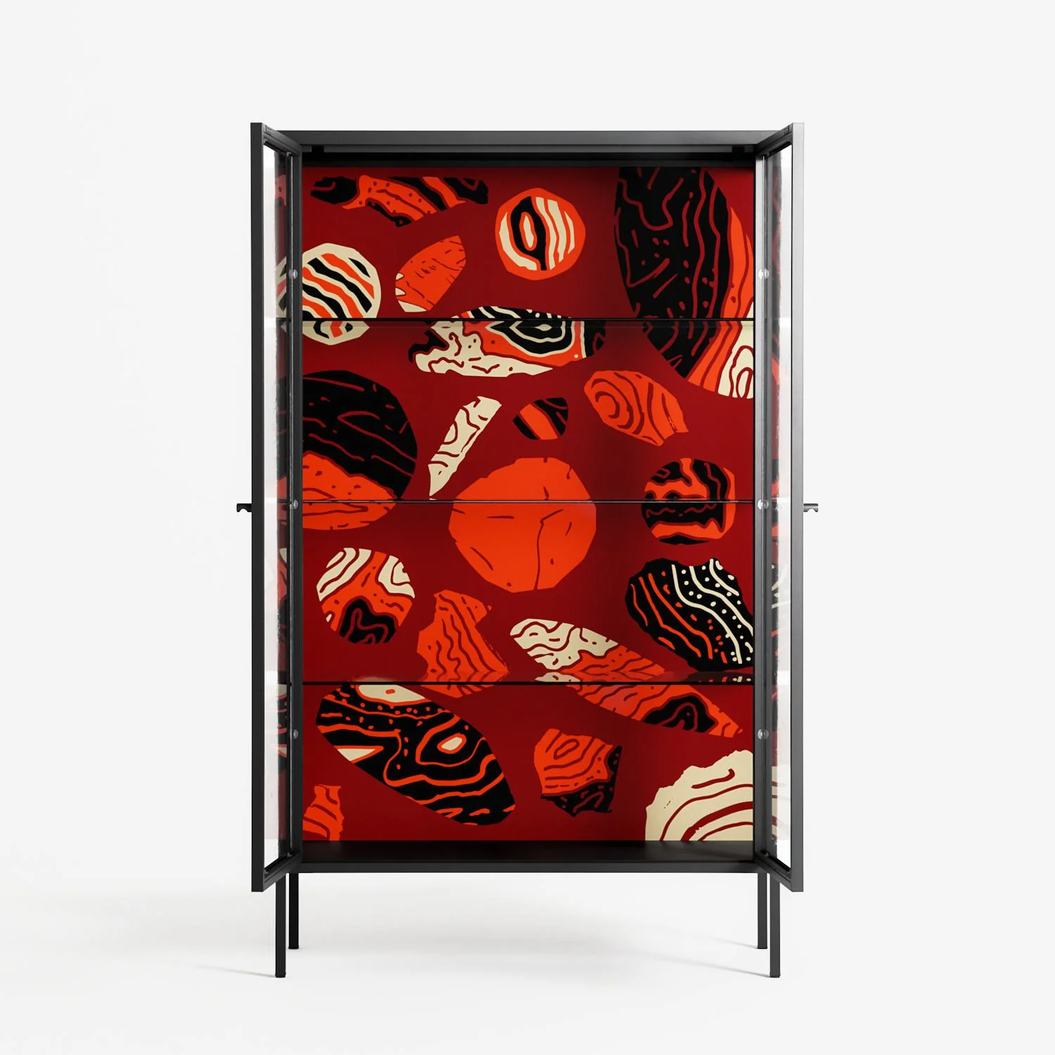 Pebbles 2 - Cabinet - Nick Liefhebber - Antracite - Clear glass - Image 3