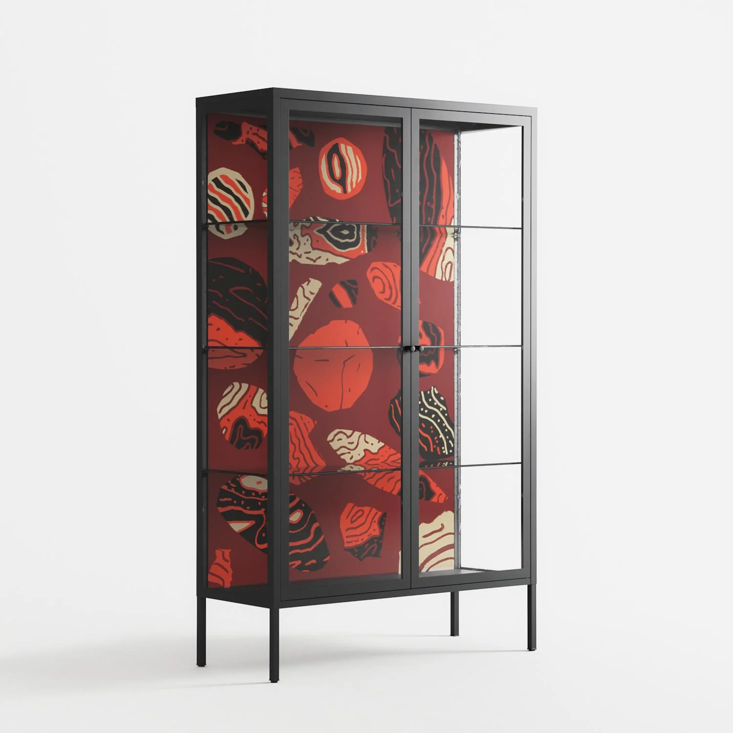 Pebbles 2 - Cabinet - Nick Liefhebber - Antracite - Clear glass - Image 4