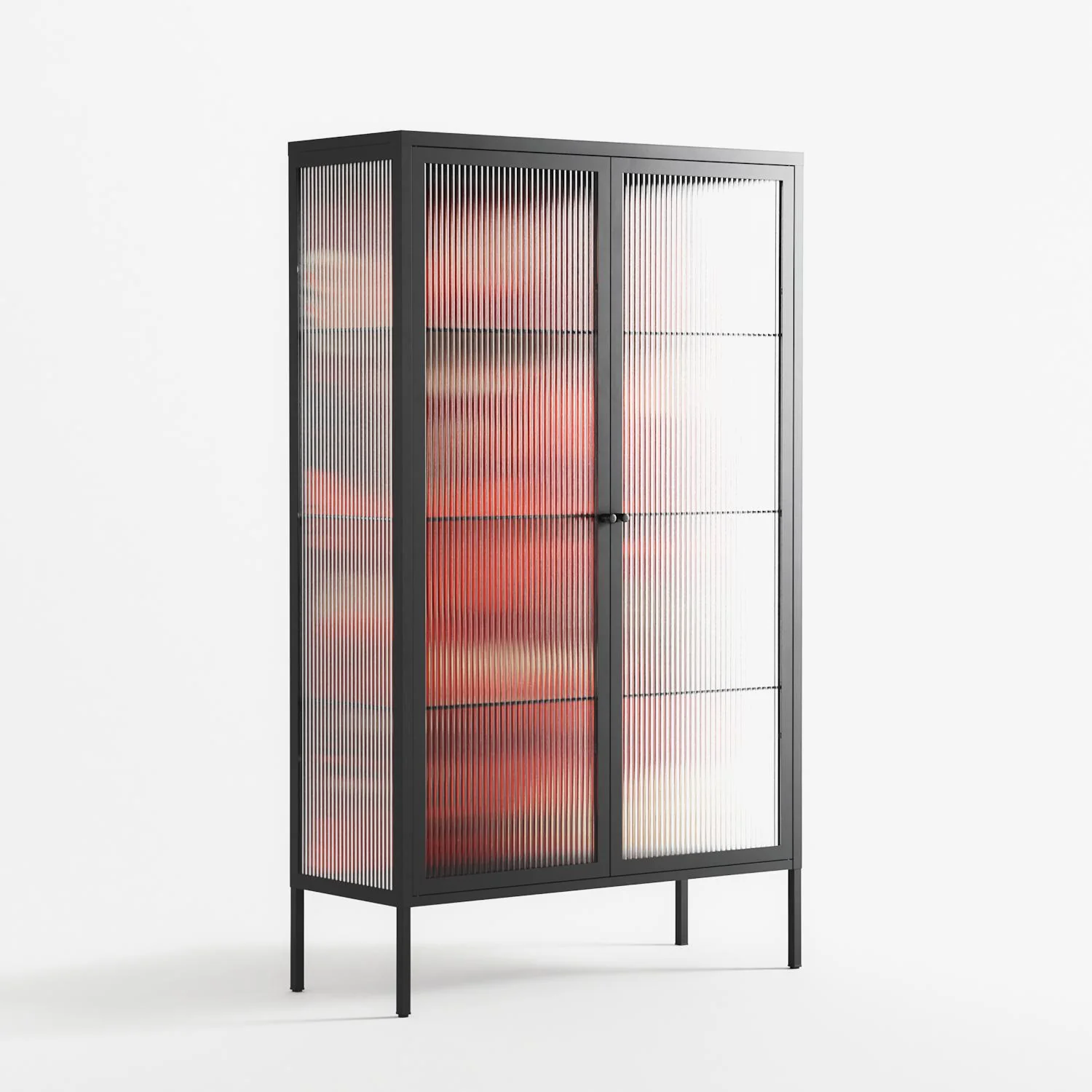 Pebbles 2 - Cabinet - Nick Liefhebber - Antracite - Reeded glass - Image 4
