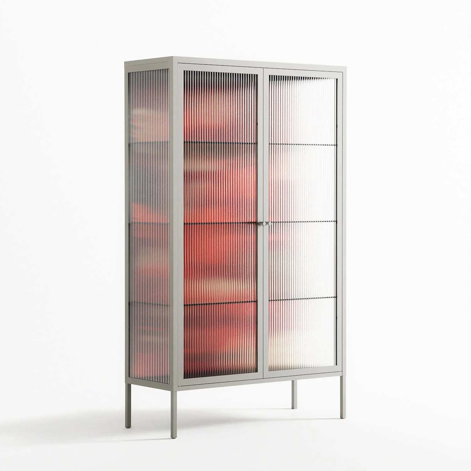 Pebbles 2 - Cabinet - Nick Liefhebber - Chalk - Reeded glass - Image 4