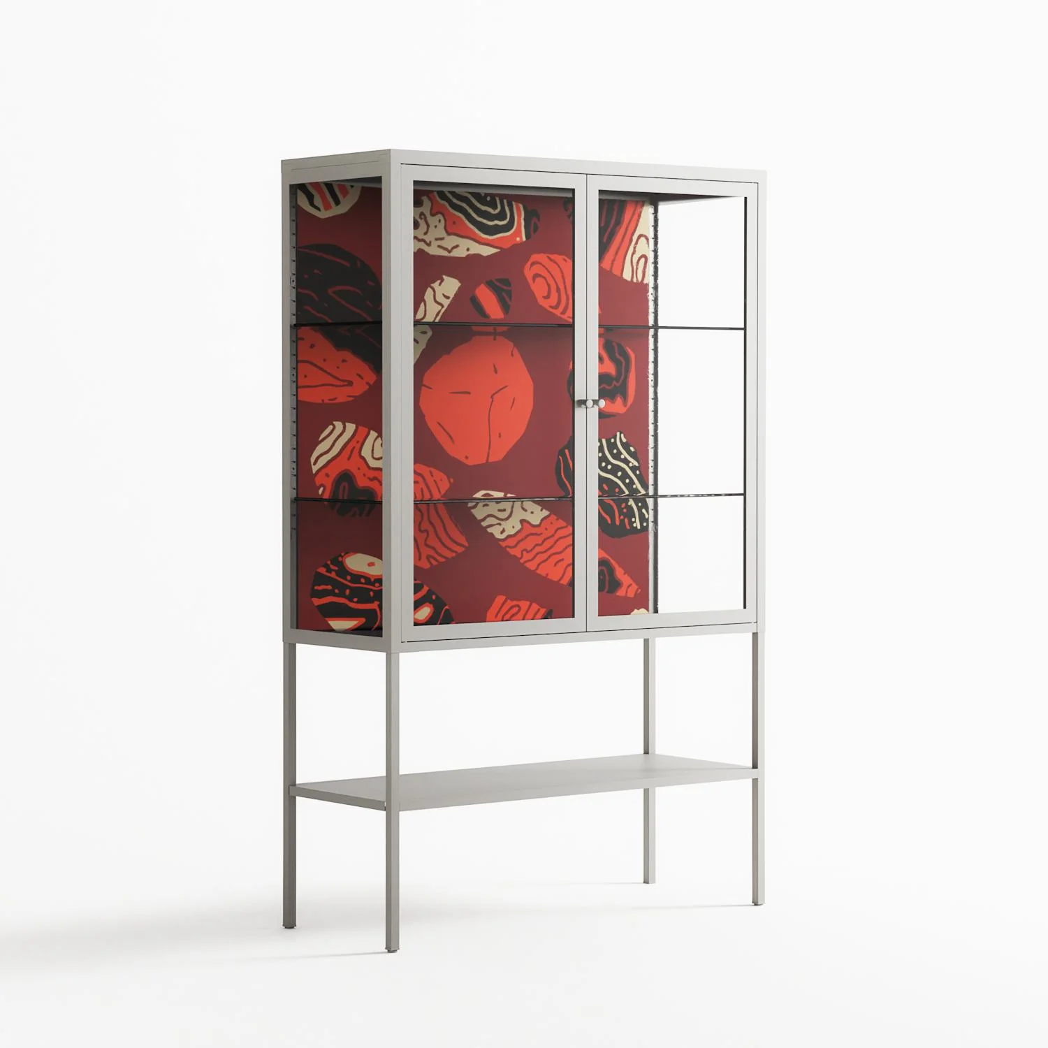Pebbles 2 - Loft Cabinet - Nick Liefhebber - Chalk - Clear glass - Image 4