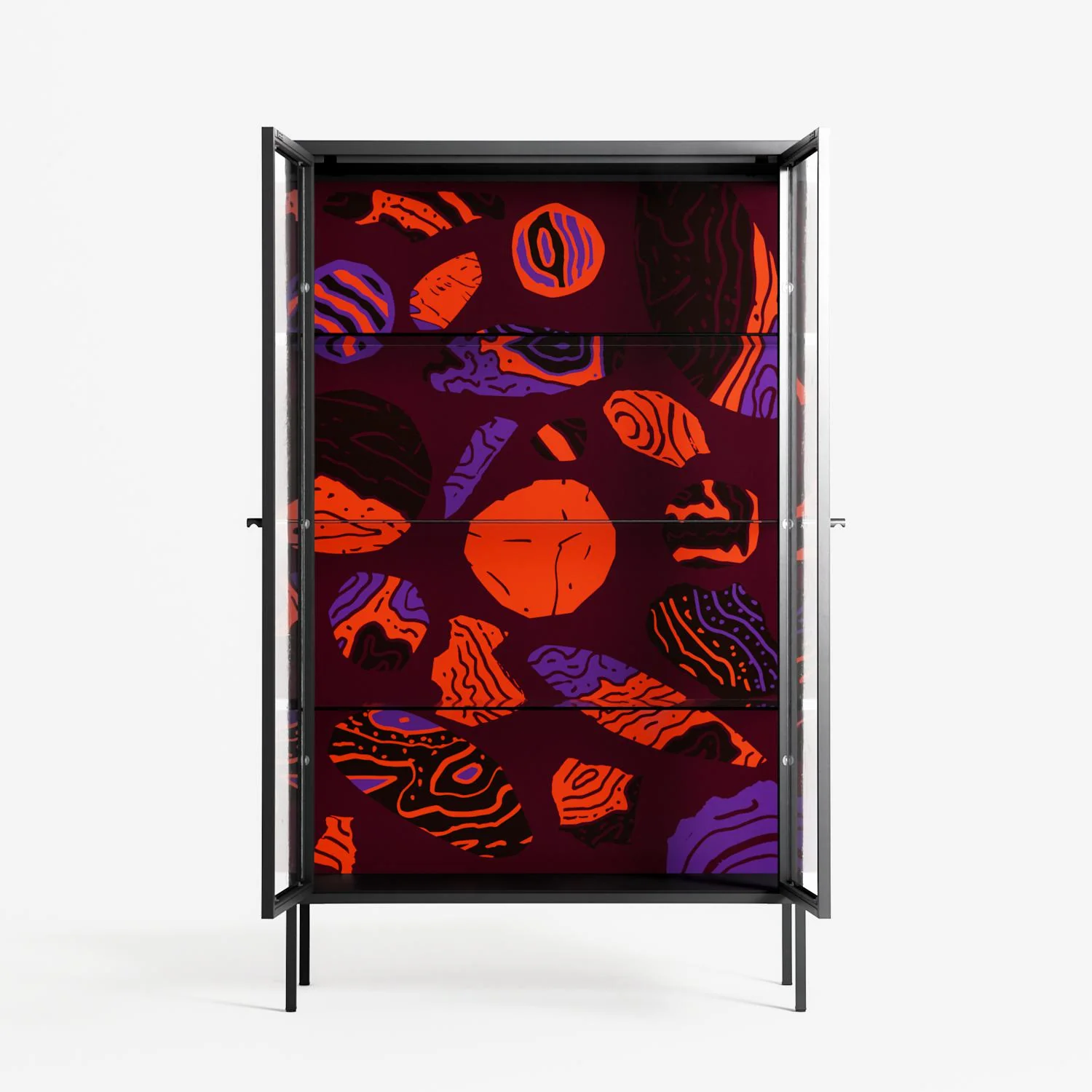 Pebbles 3 - Cabinet - Nick Liefhebber - Antracite - Clear glass - Image 3
