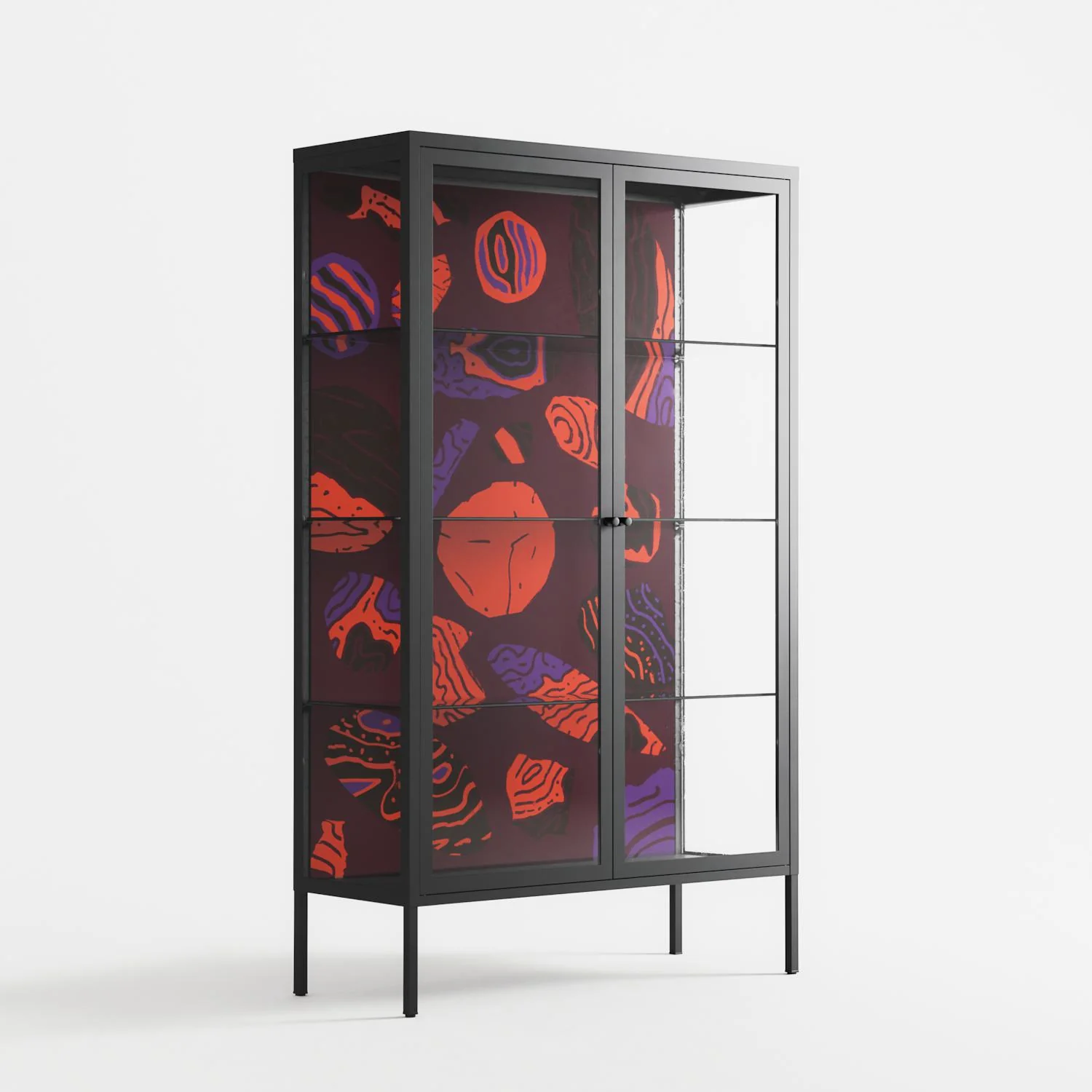 Pebbles 3 - Cabinet - Nick Liefhebber - Antracite - Clear glass - Image 4
