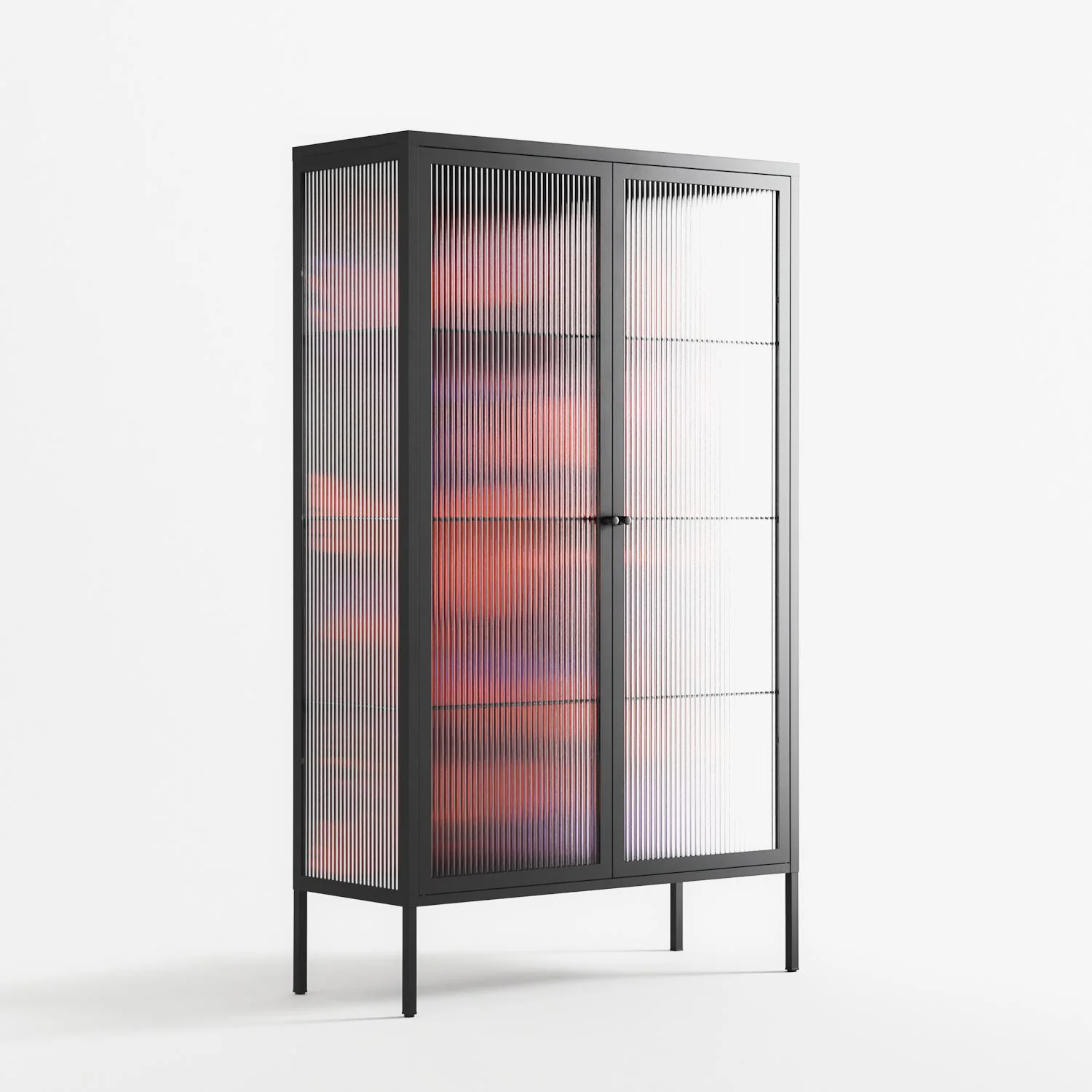 Pebbles 3 - Cabinet - Nick Liefhebber - Antracite - Reeded glass - Image 4