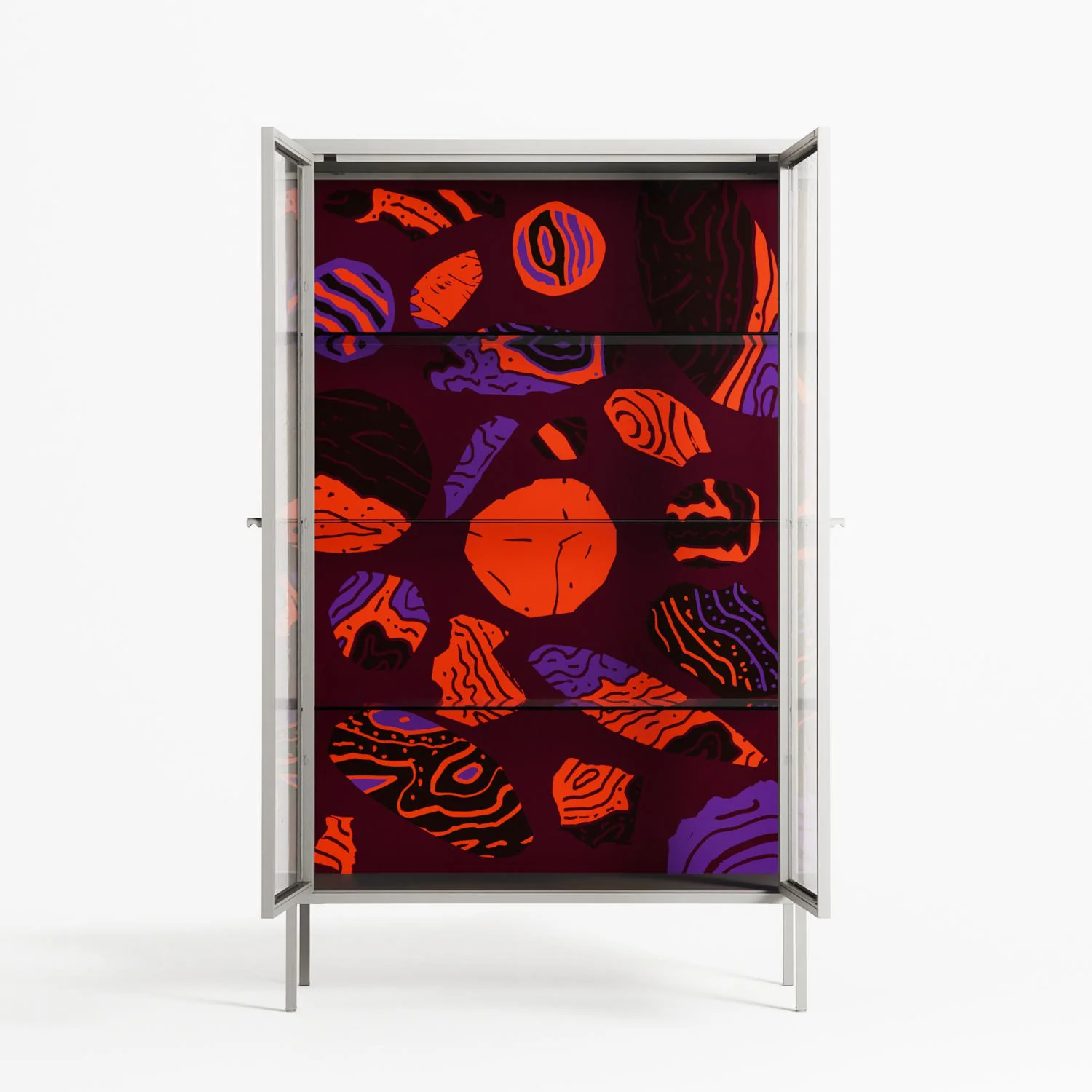 Pebbles 3 - Cabinet - Nick Liefhebber - Chalk - Clear glass - Image 3