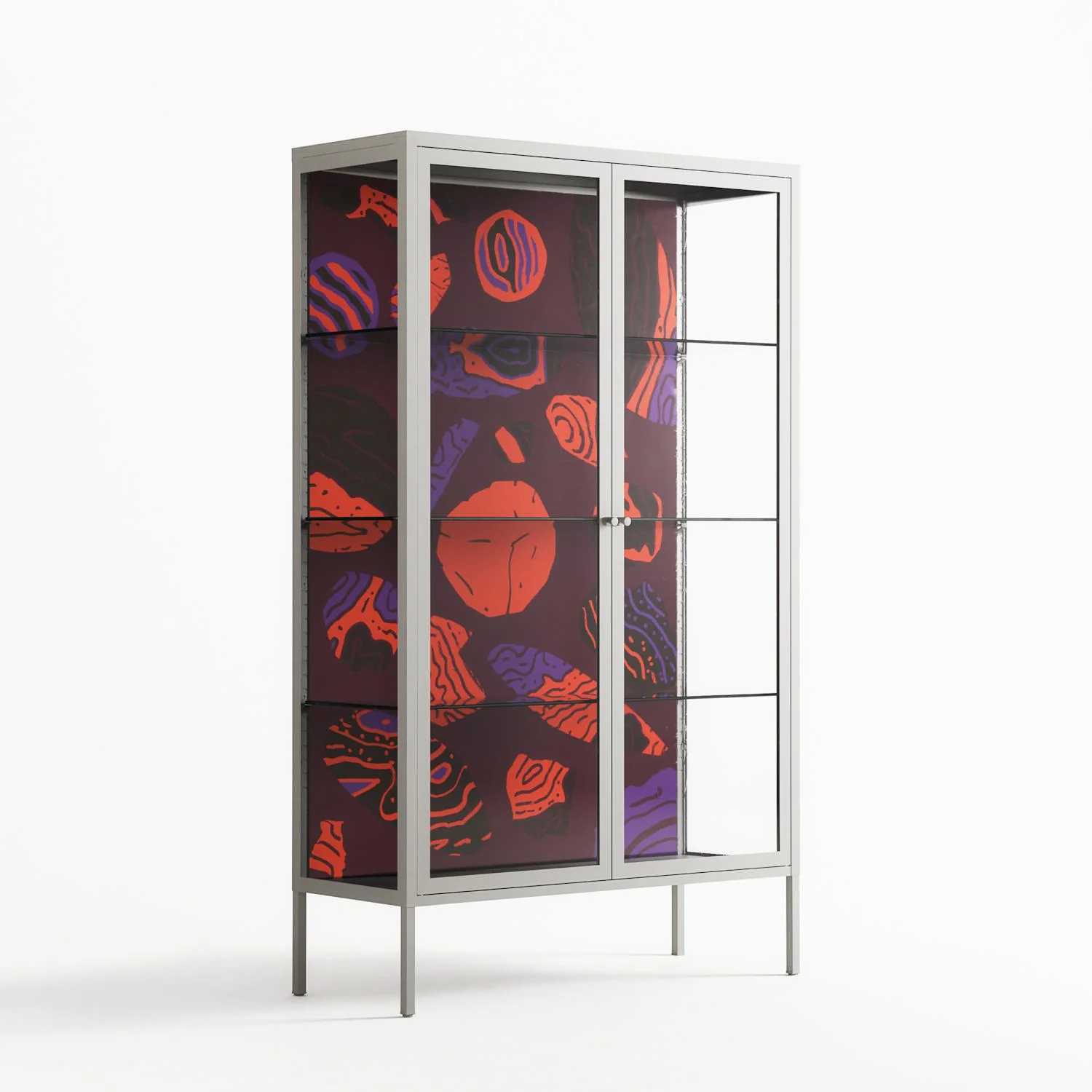 Pebbles 3 - Cabinet - Nick Liefhebber - Chalk - Clear glass - Image 4