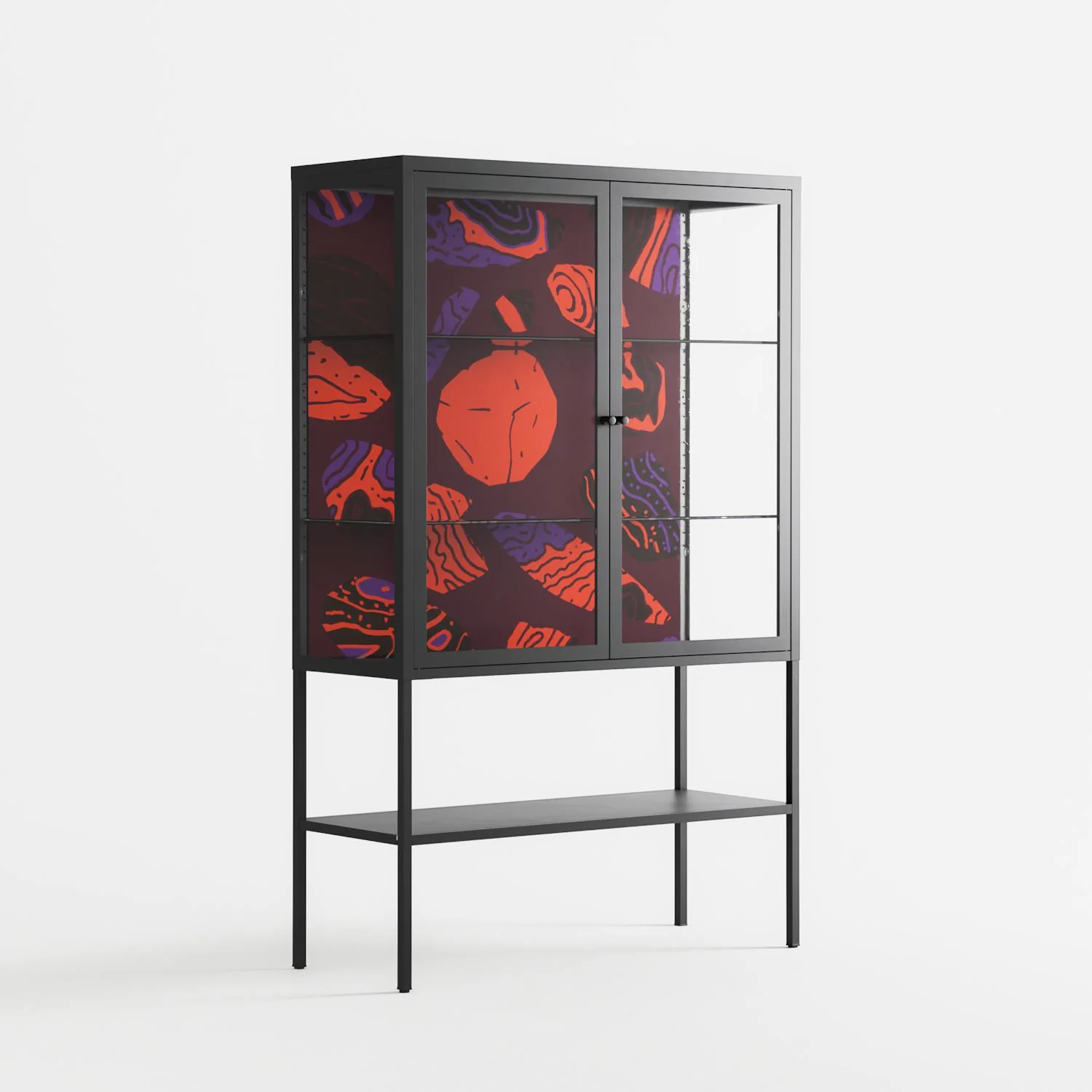Pebbles 3 - Loft Cabinet - Nick Liefhebber - Antracite - Clear glass - Image 4