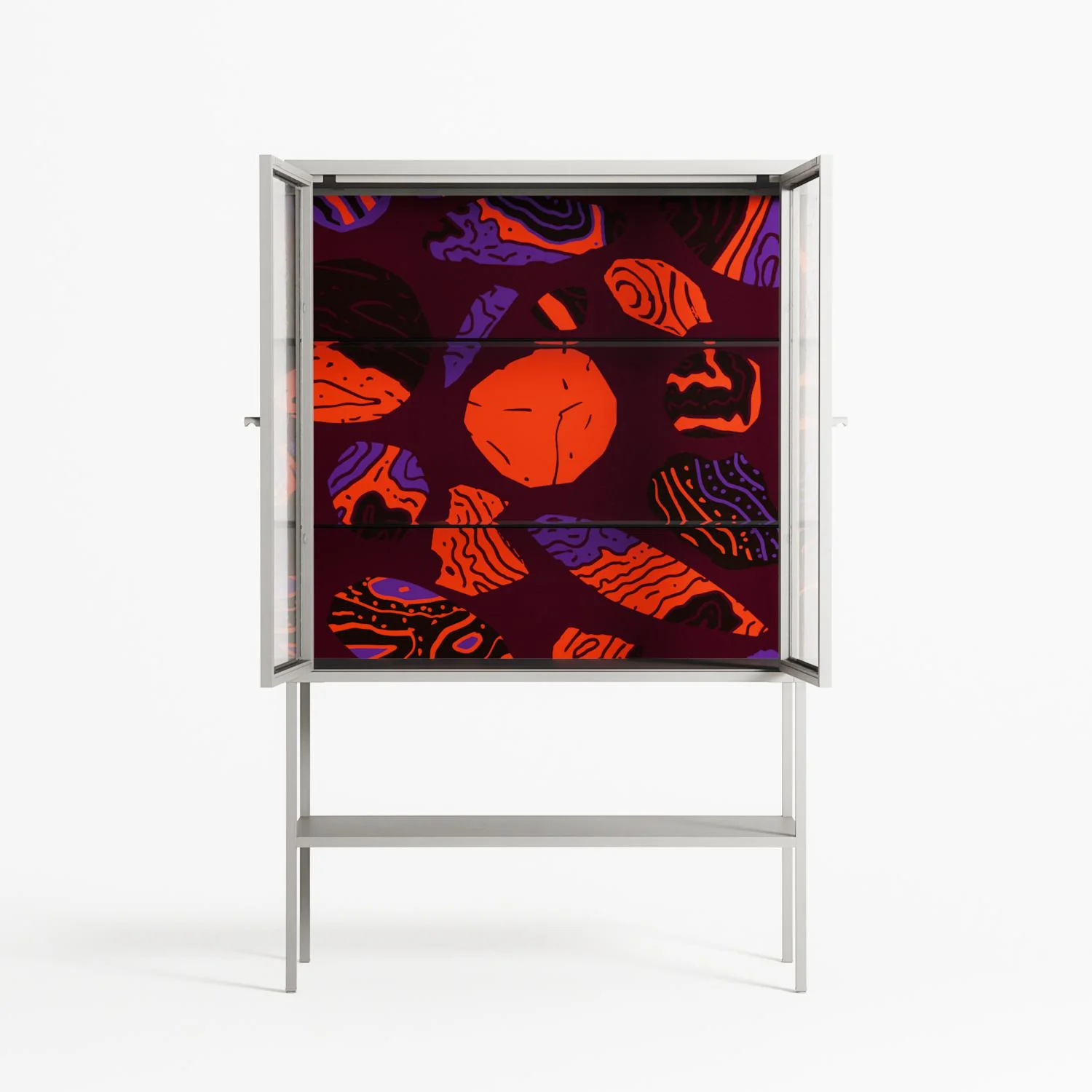 Pebbles 3 - Loft Cabinet - Nick Liefhebber - Chalk - Clear glass - Image 3
