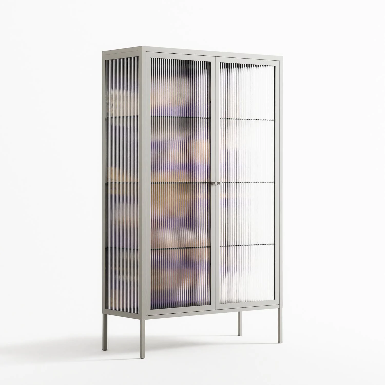 Pebbles - Cabinet - Nick Liefhebber - Chalk - Reeded glass - Image 4