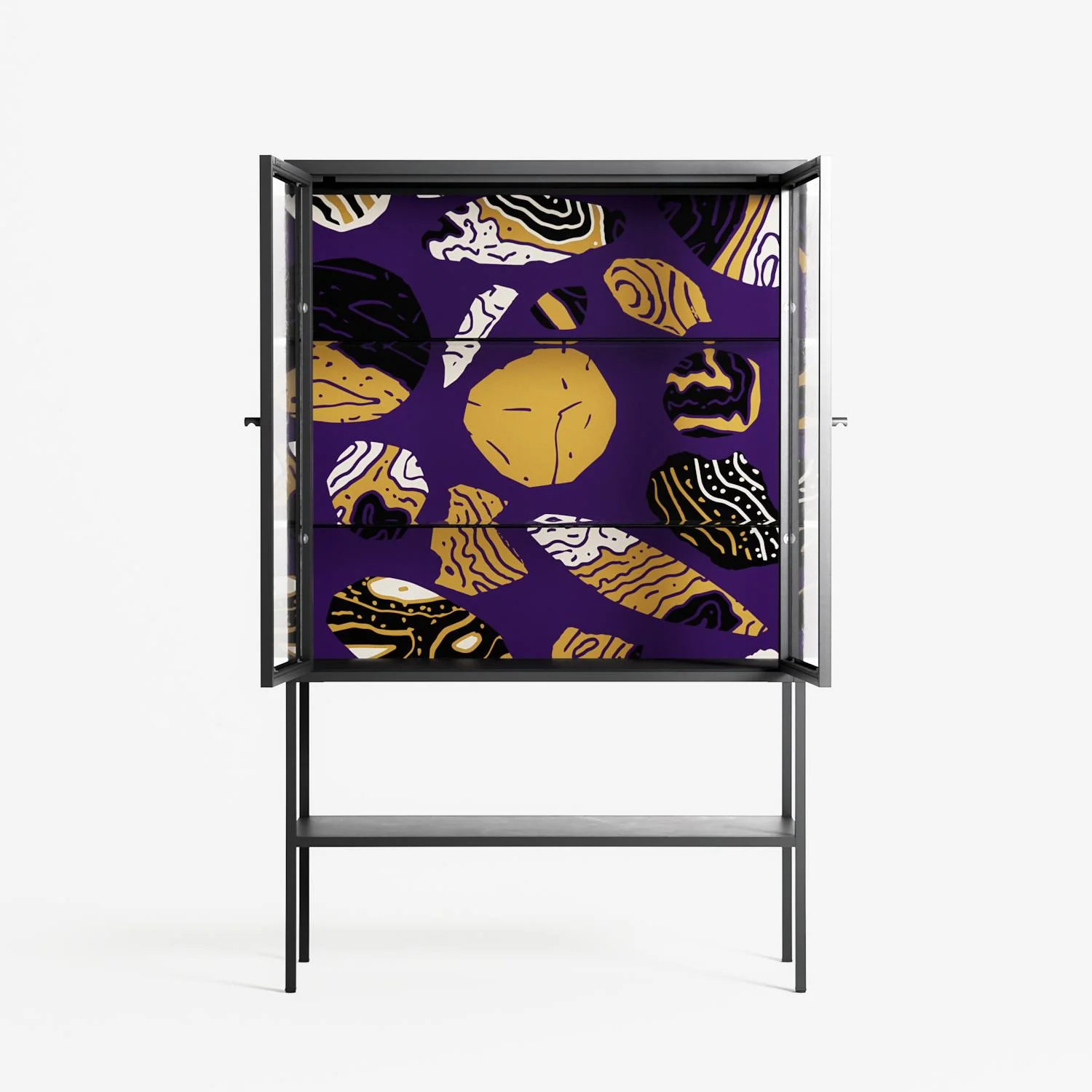 Pebbles - Loft Cabinet - Nick Liefhebber - Antracite - Clear glass - Image 3