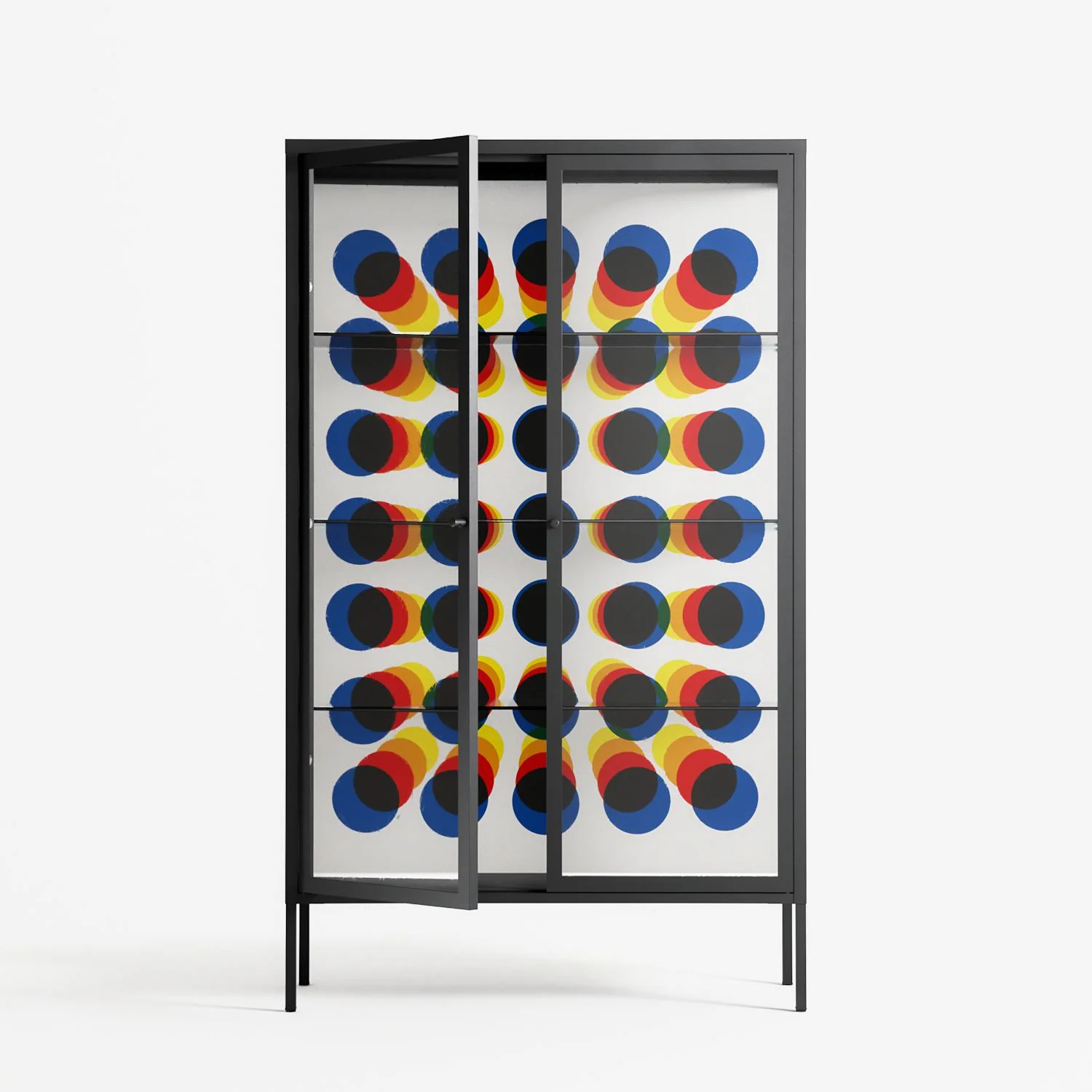 Perspektiva - Cabinet - Vratislav Pecka - Antracite - Clear glass - Image 2