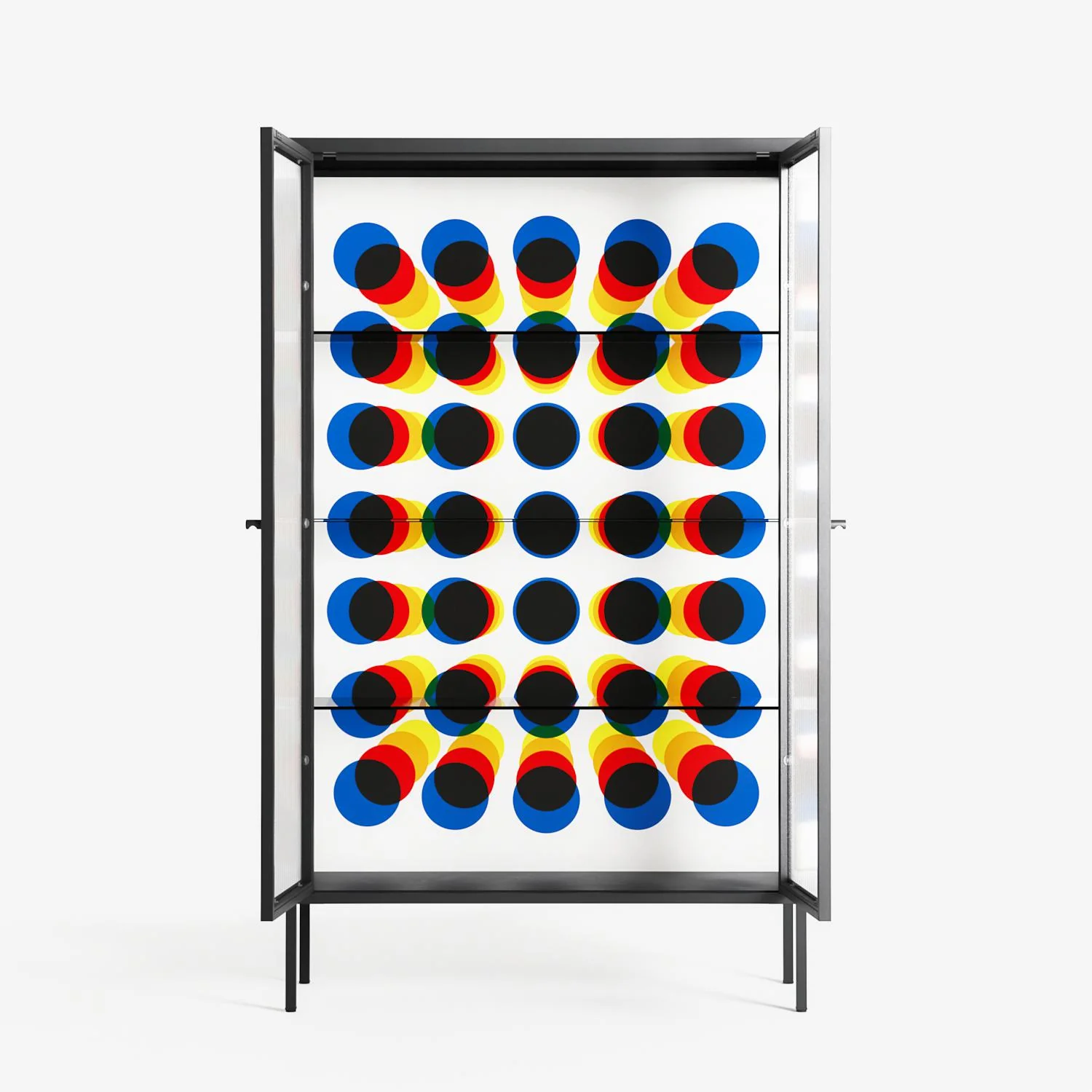 Perspektiva - Cabinet - Vratislav Pecka - Antracite - Reeded glass - Image 3