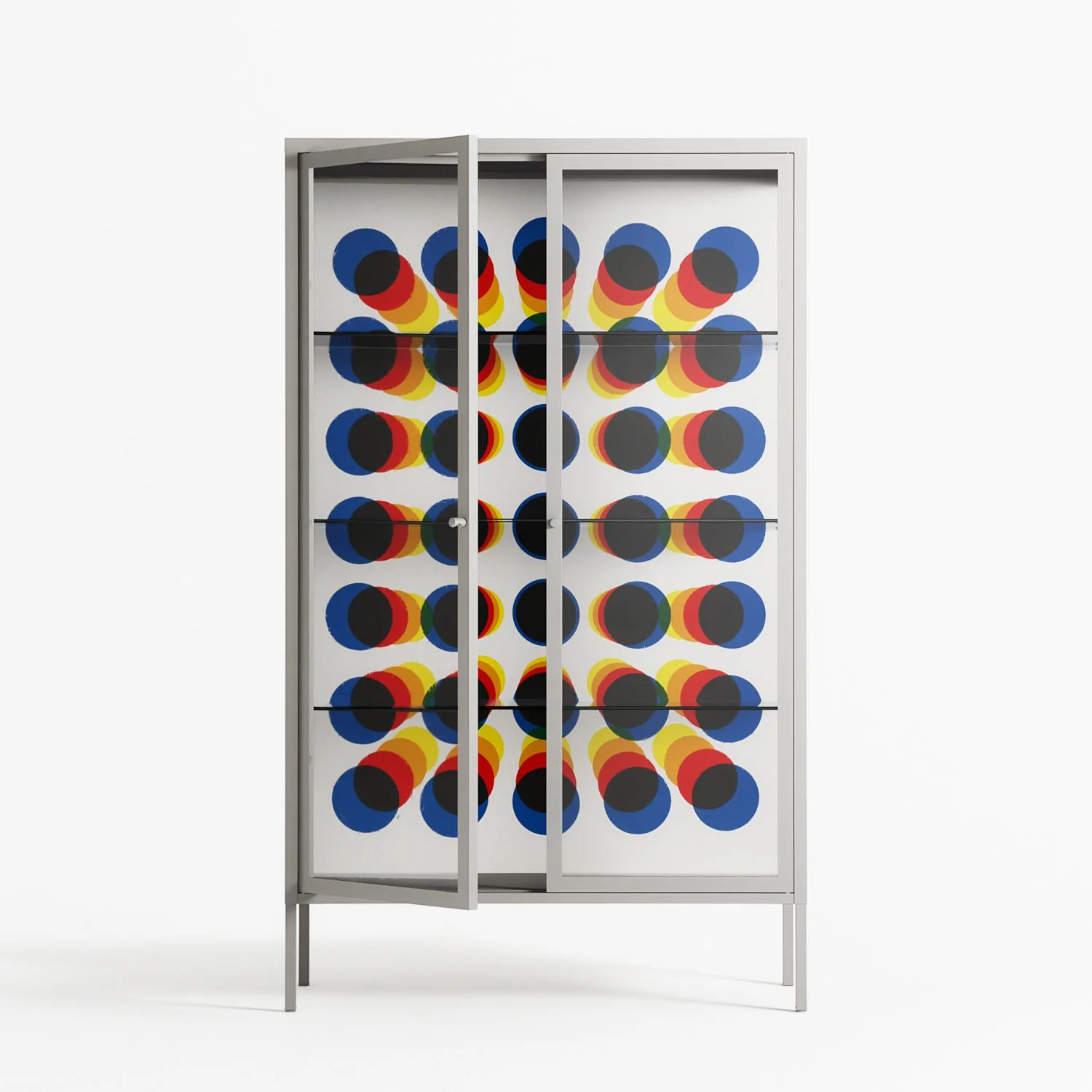 Perspektiva - Cabinet - Vratislav Pecka - Chalk - Clear glass - Image 2