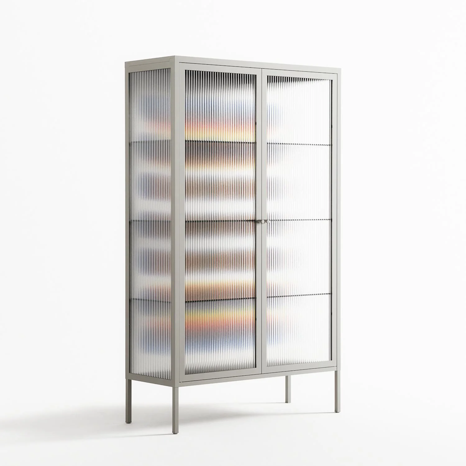 Perspektiva - Cabinet - Vratislav Pecka - Chalk - Reeded glass - Image 4