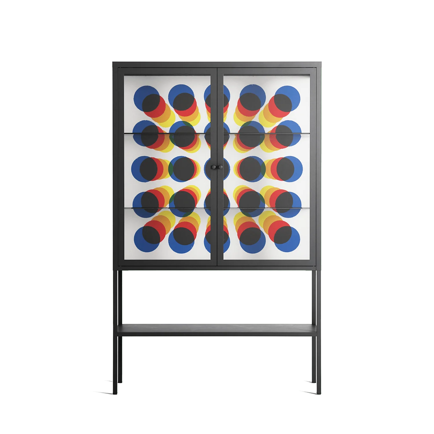 Perspektiva - Loft Cabinet - Vratislav Pecka - Antracite - Clear glass