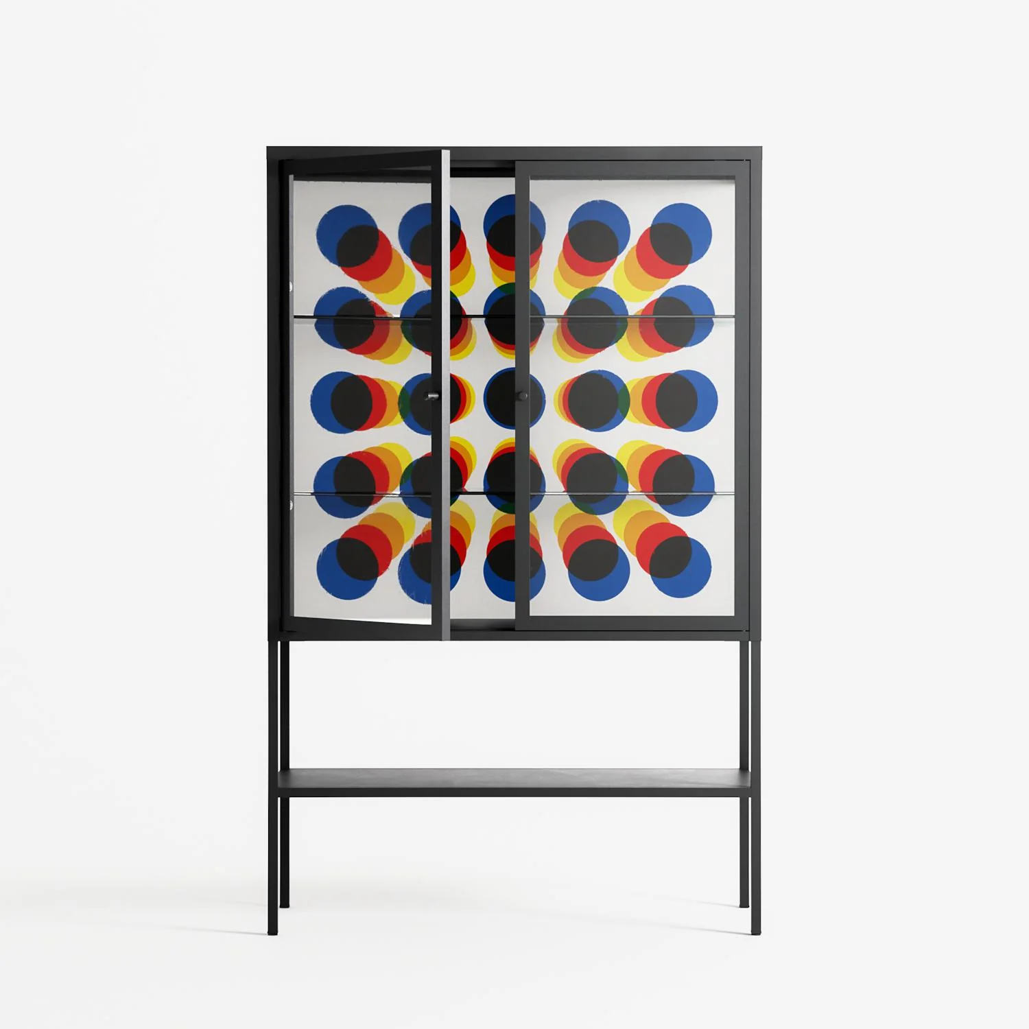 Perspektiva - Loft Cabinet - Vratislav Pecka - Antracite - Clear glass - Image 2