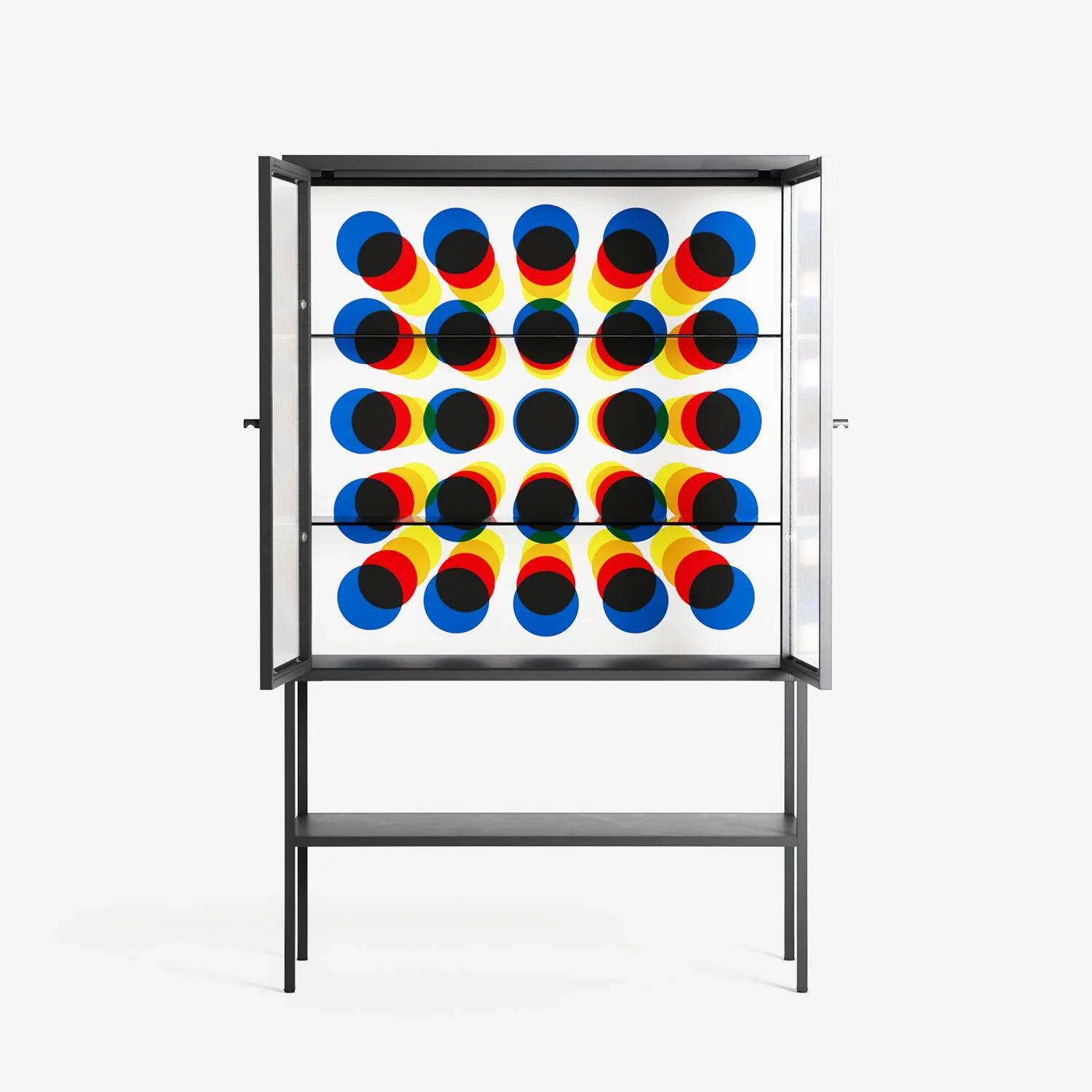 Perspektiva - Loft Cabinet - Vratislav Pecka - Antracite - Reeded glass - Image 3