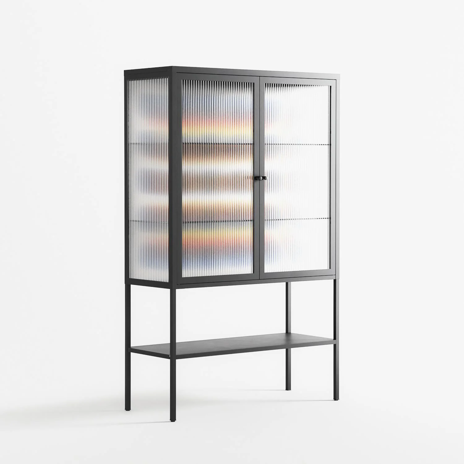Perspektiva - Loft Cabinet - Vratislav Pecka - Antracite - Reeded glass - Image 4