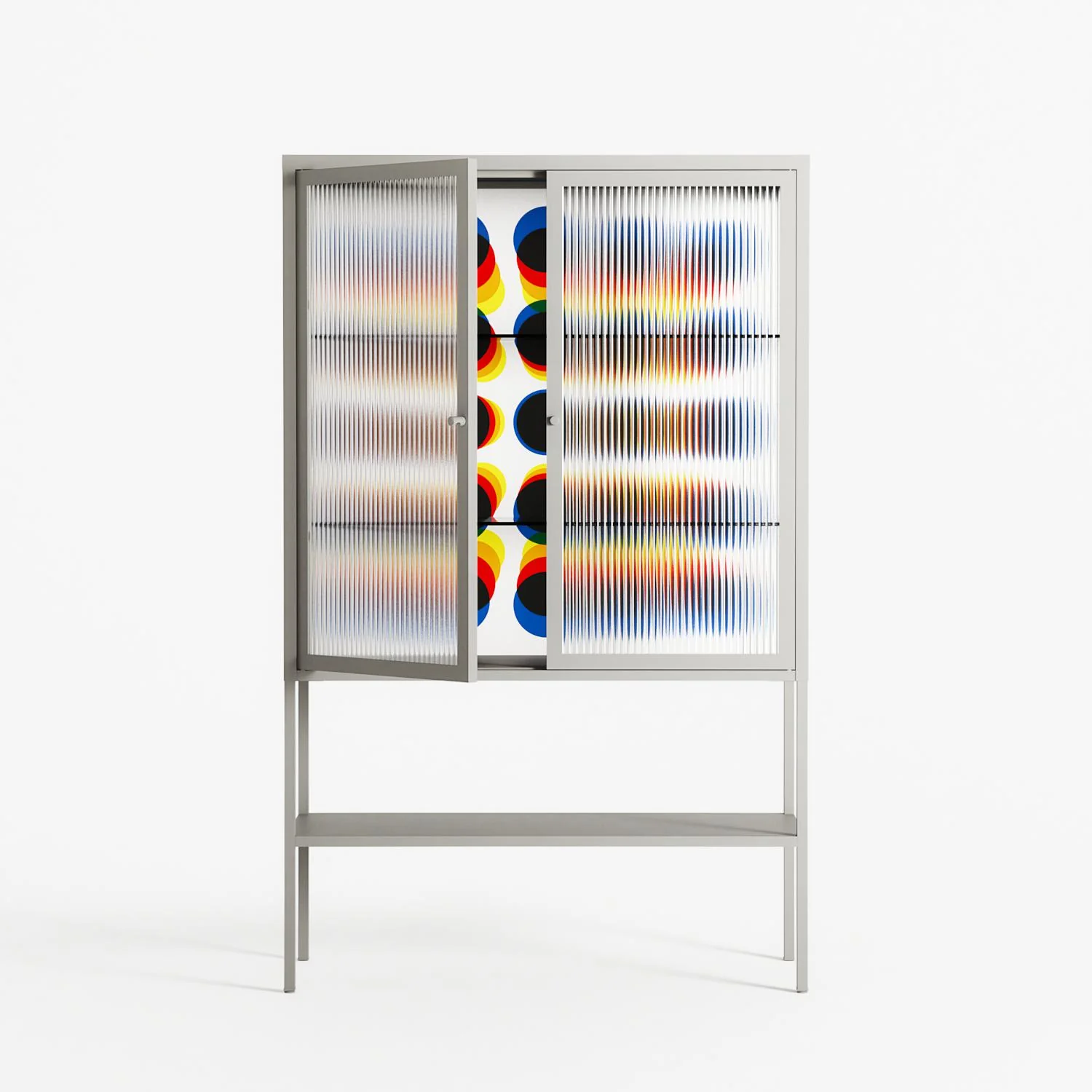 Perspektiva - Loft Cabinet - Vratislav Pecka - Chalk - Reeded glass - Image 2