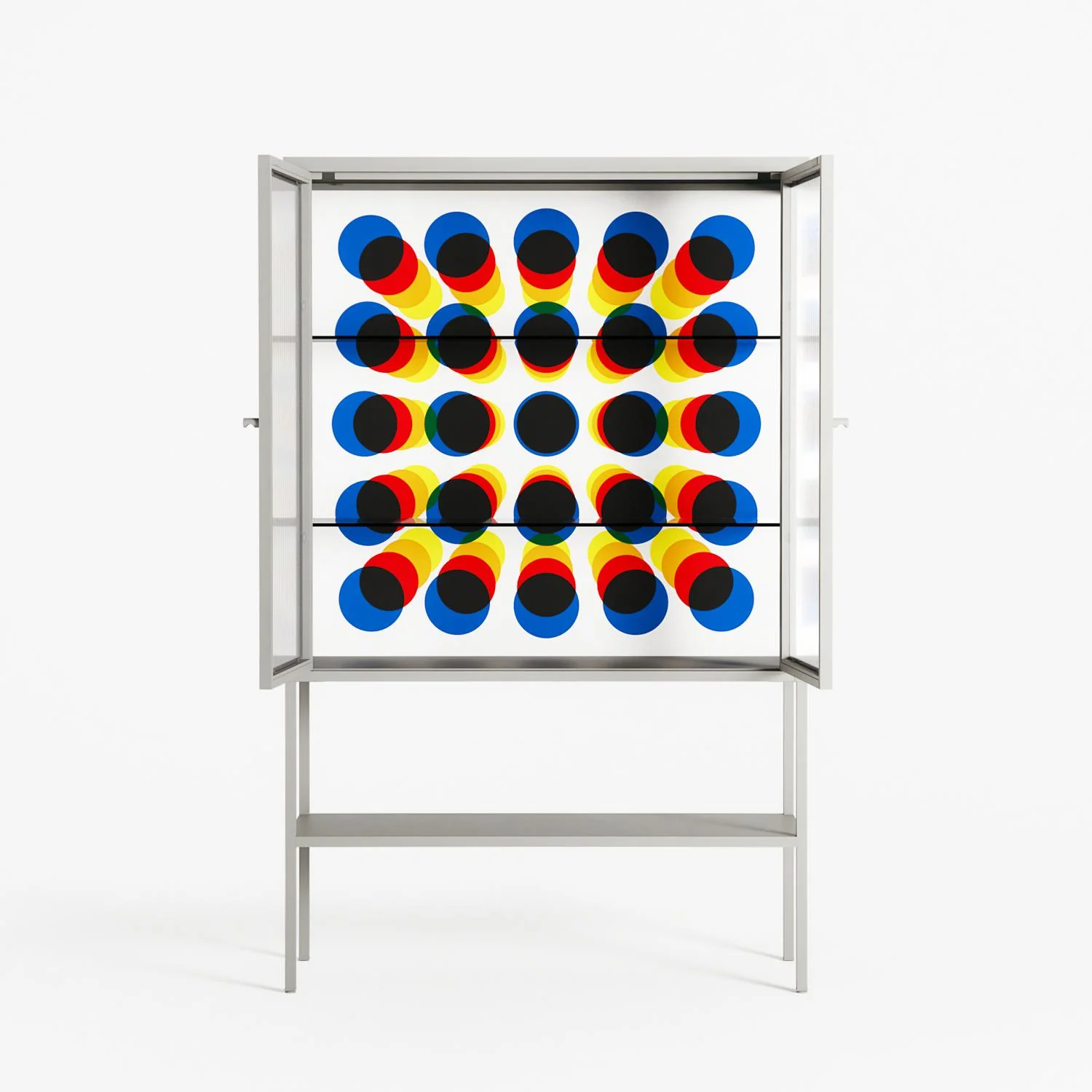 Perspektiva - Loft Cabinet - Vratislav Pecka - Chalk - Reeded glass - Image 3