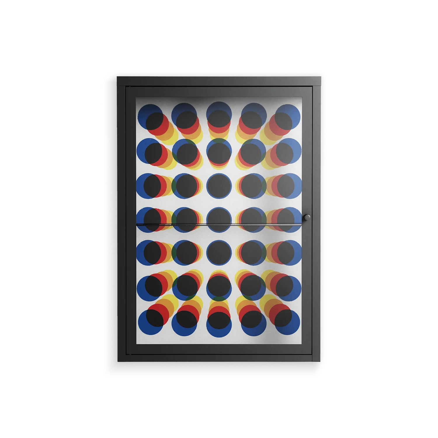 Perspektiva - Wall Cabinet - Vratislav Pecka - Antracite - Clear glass