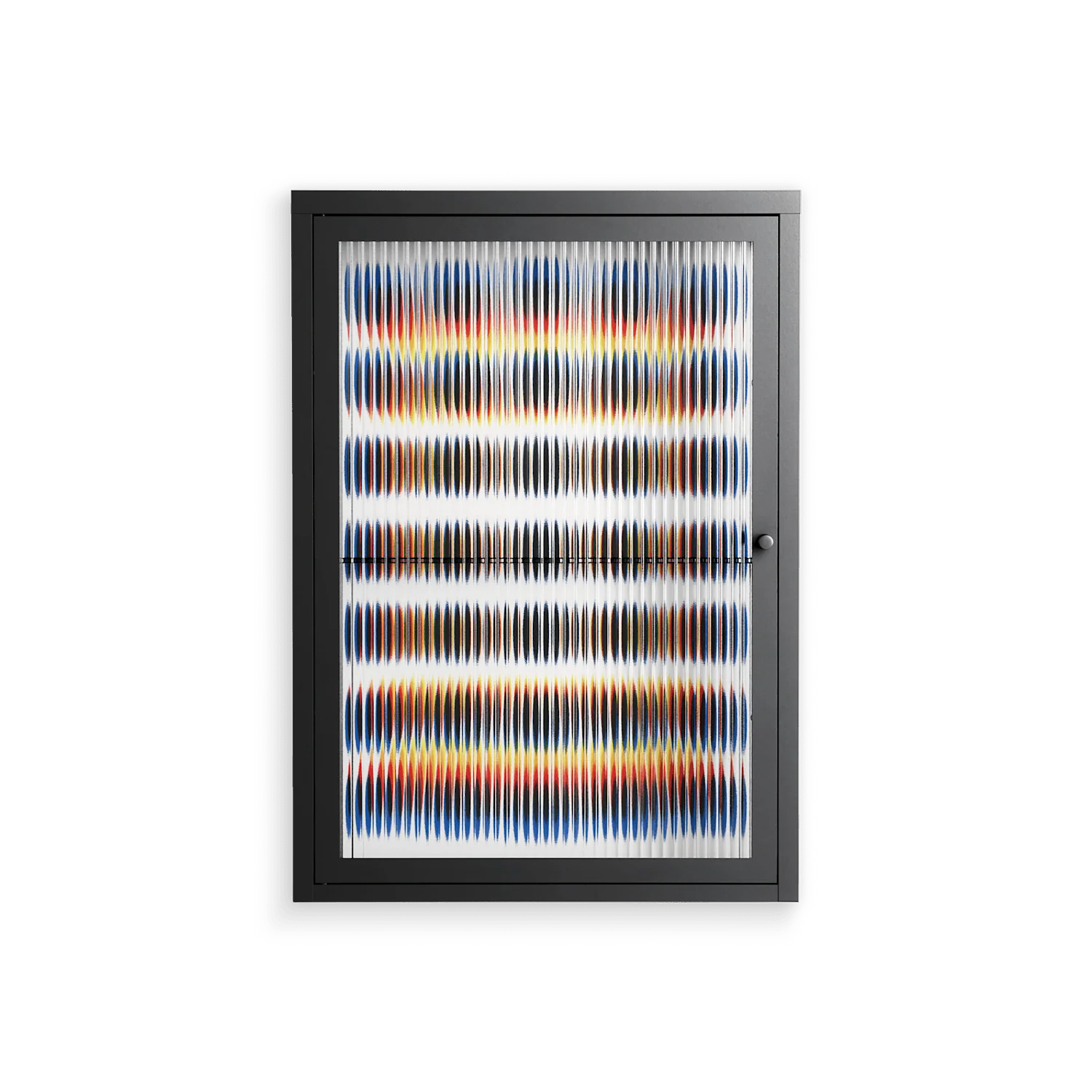 Perspektiva - Wall Cabinet - Vratislav Pecka - Antracite - Reeded glass