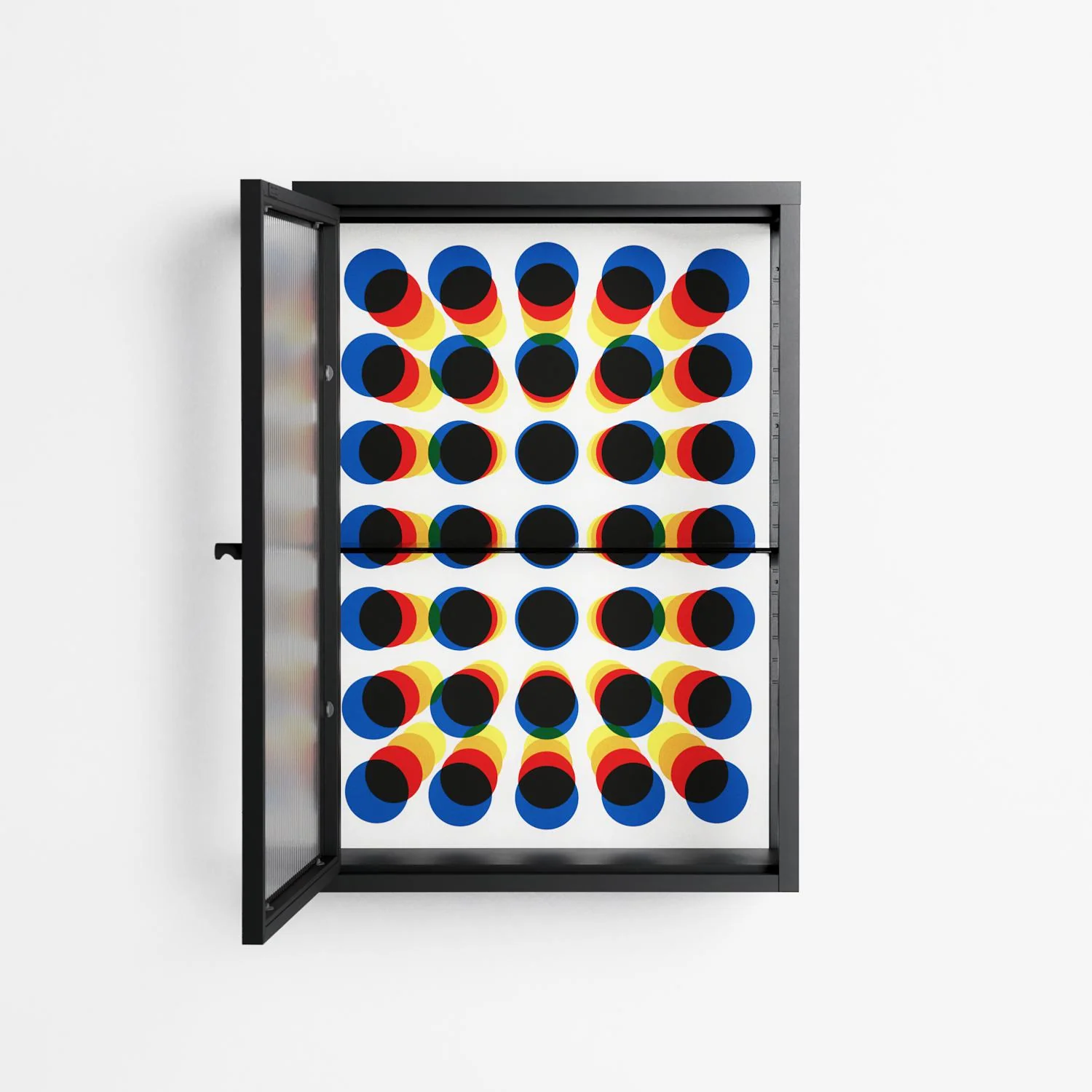 Perspektiva - Wall Cabinet - Vratislav Pecka - Antracite - Reeded glass - Image 3