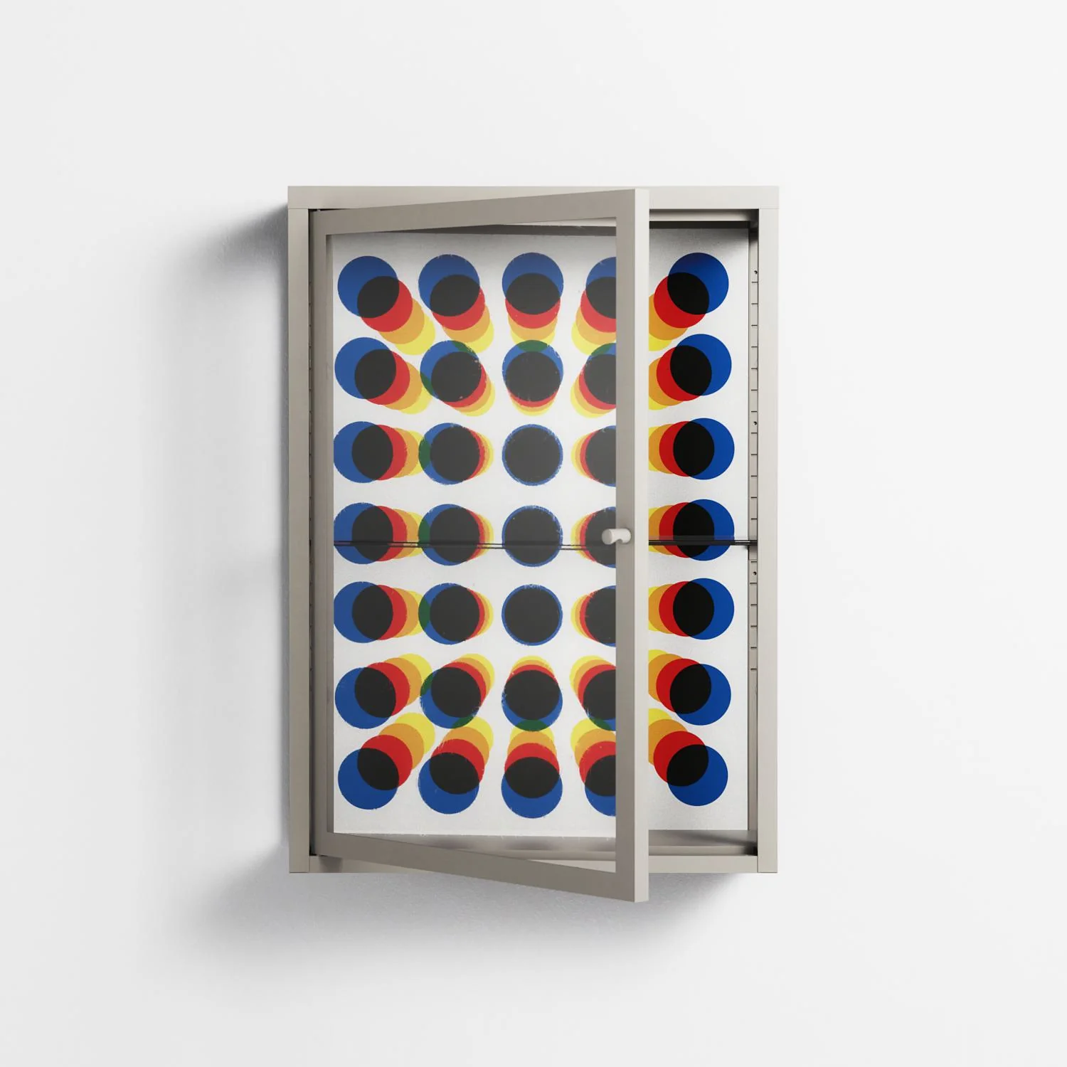 Perspektiva - Wall Cabinet - Vratislav Pecka - Pebble - Clear glass - Image 2
