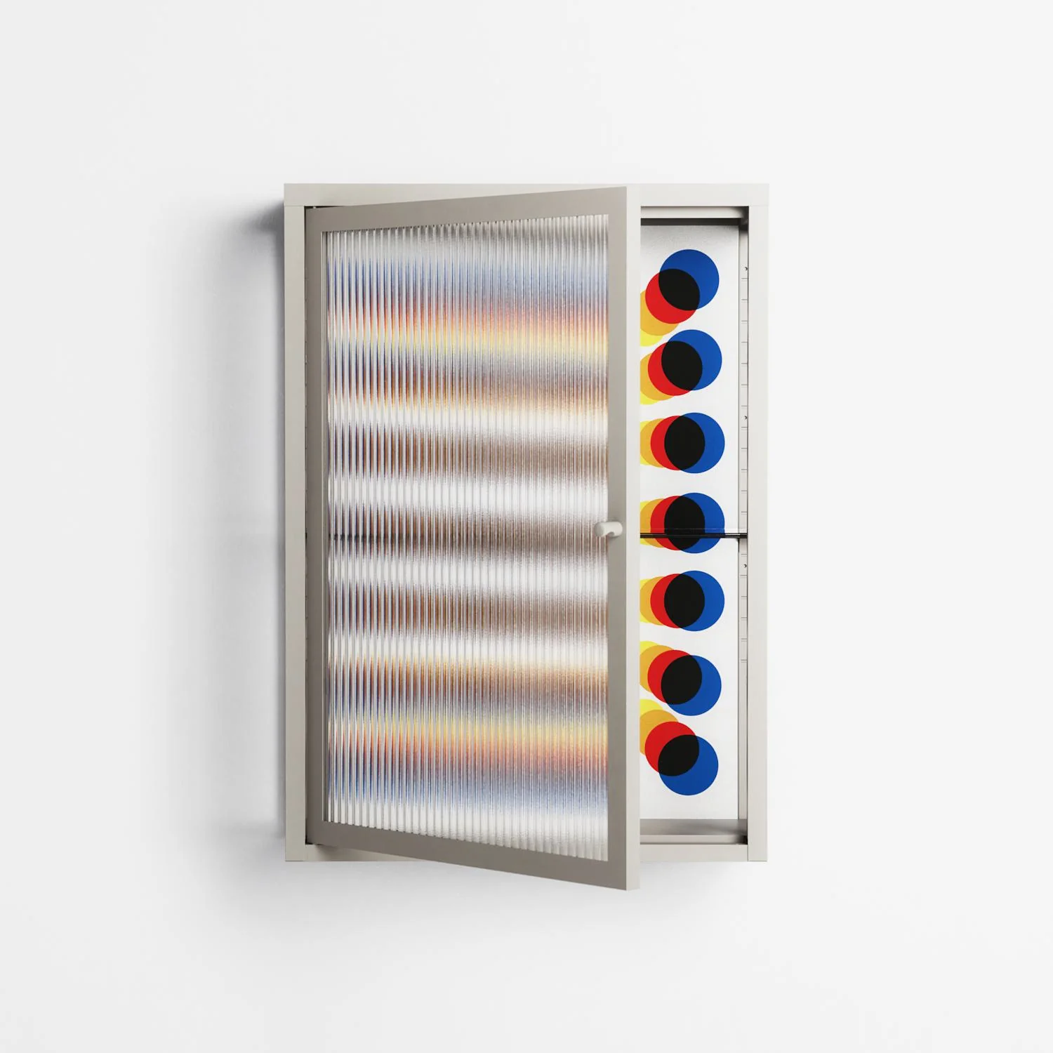 Perspektiva - Wall Cabinet - Vratislav Pecka - Pebble - Reeded glass - Image 2
