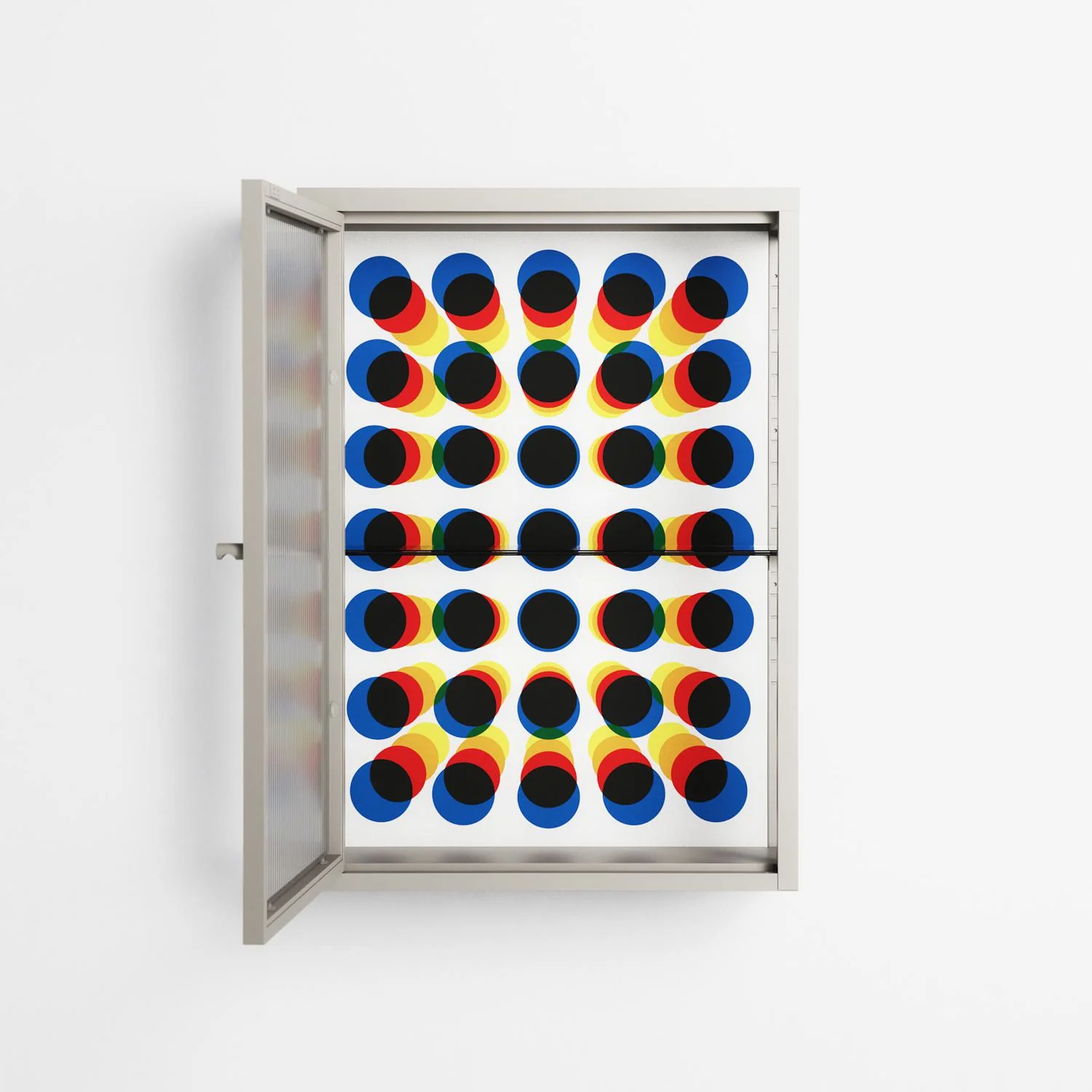Perspektiva - Wall Cabinet - Vratislav Pecka - Pebble - Reeded glass - Image 3