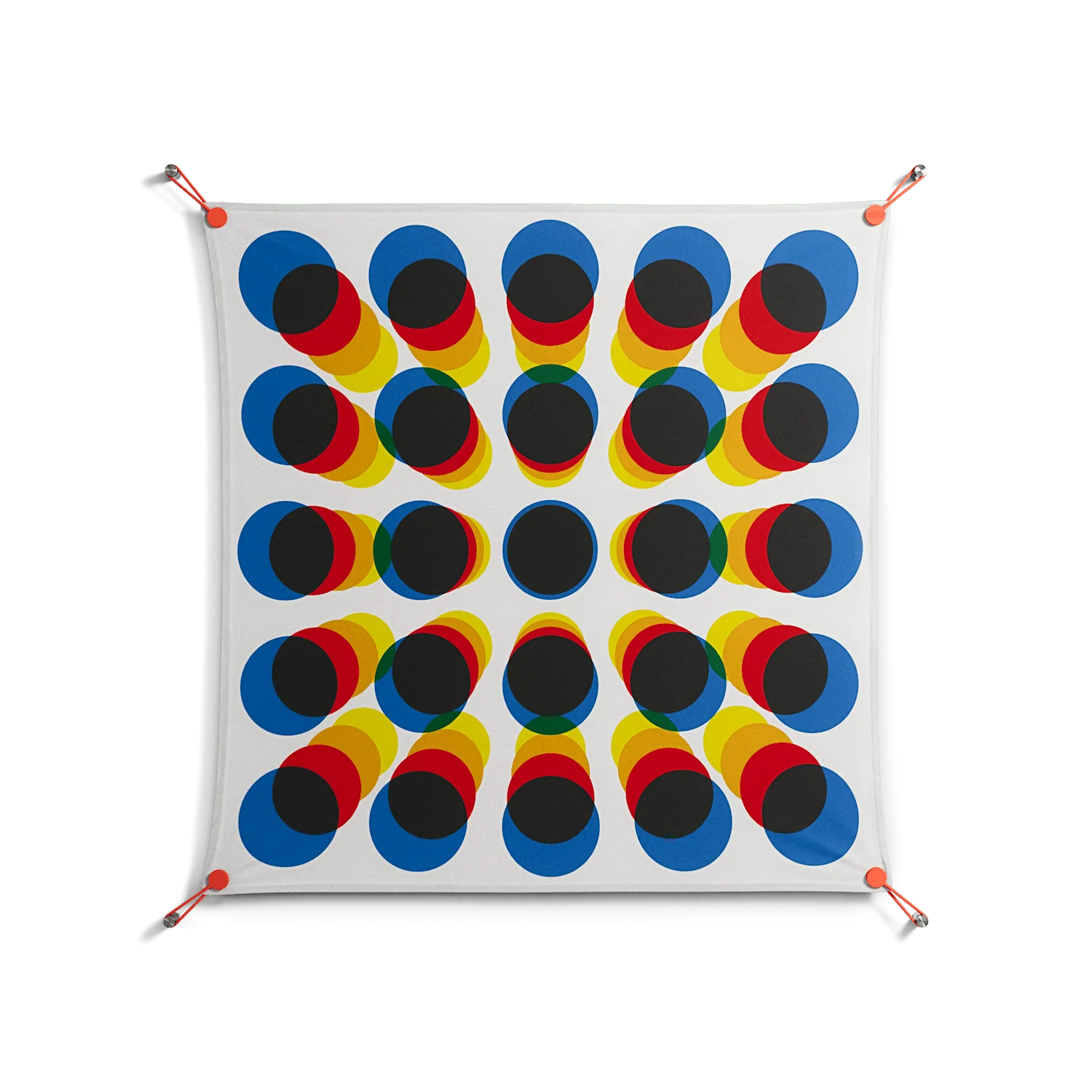 Perspektiva - Work On Wall - Vratislav Pecka - Orange - 90 x 90 cm