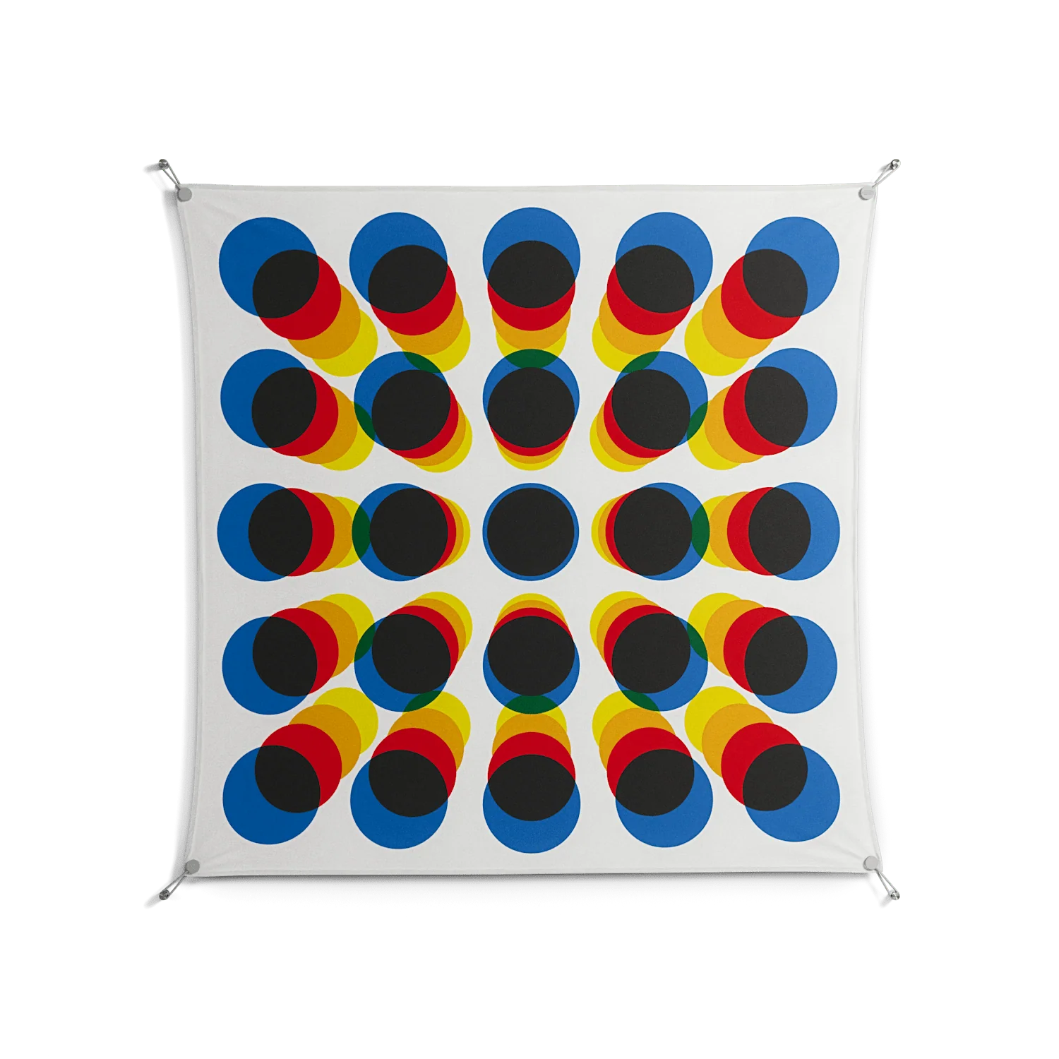 Perspektiva - Work On Wall - Vratislav Pecka - Silver - 140 x 140 cm