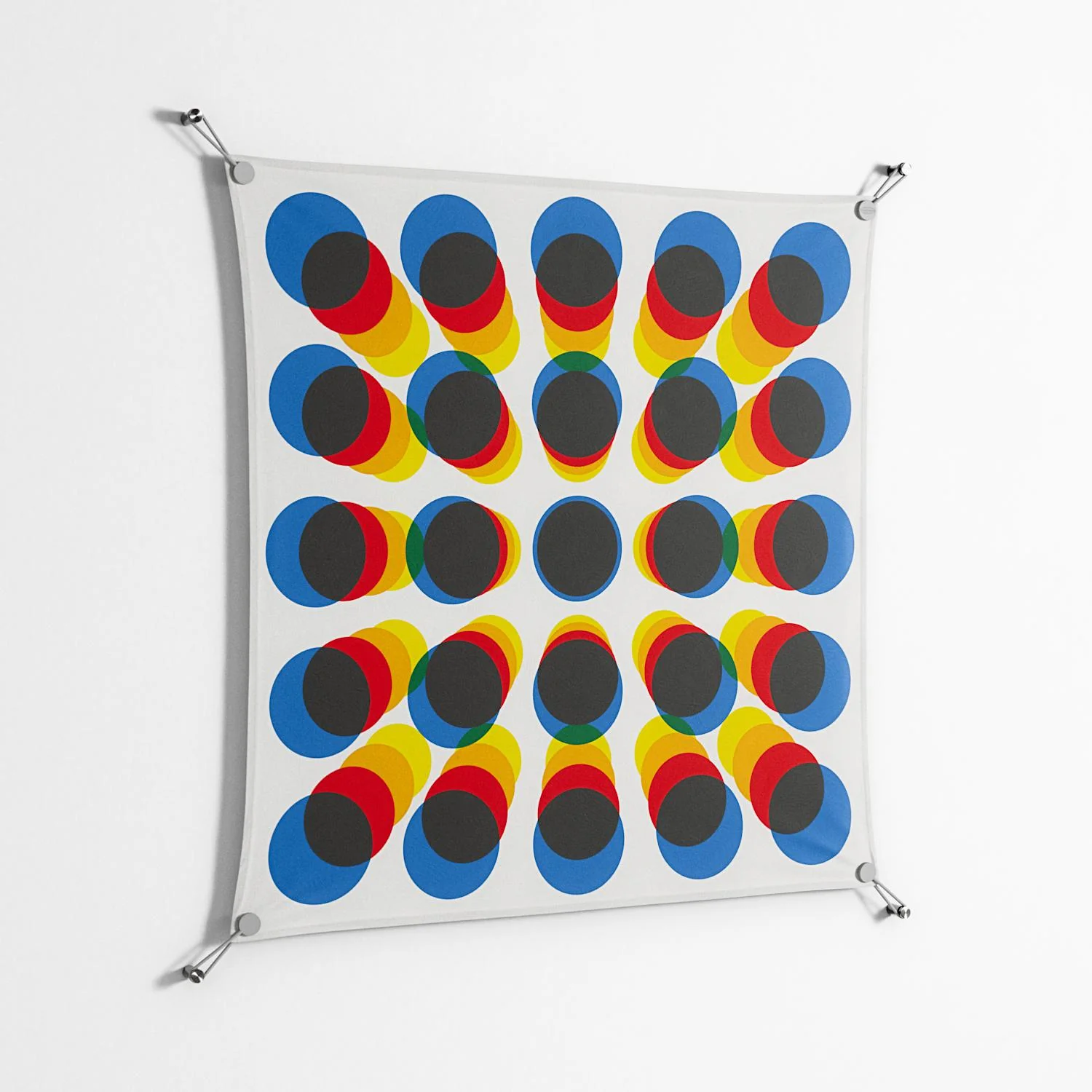 Perspektiva - Work On Wall - Vratislav Pecka - Silver - 90 x 90 cm - Image 2