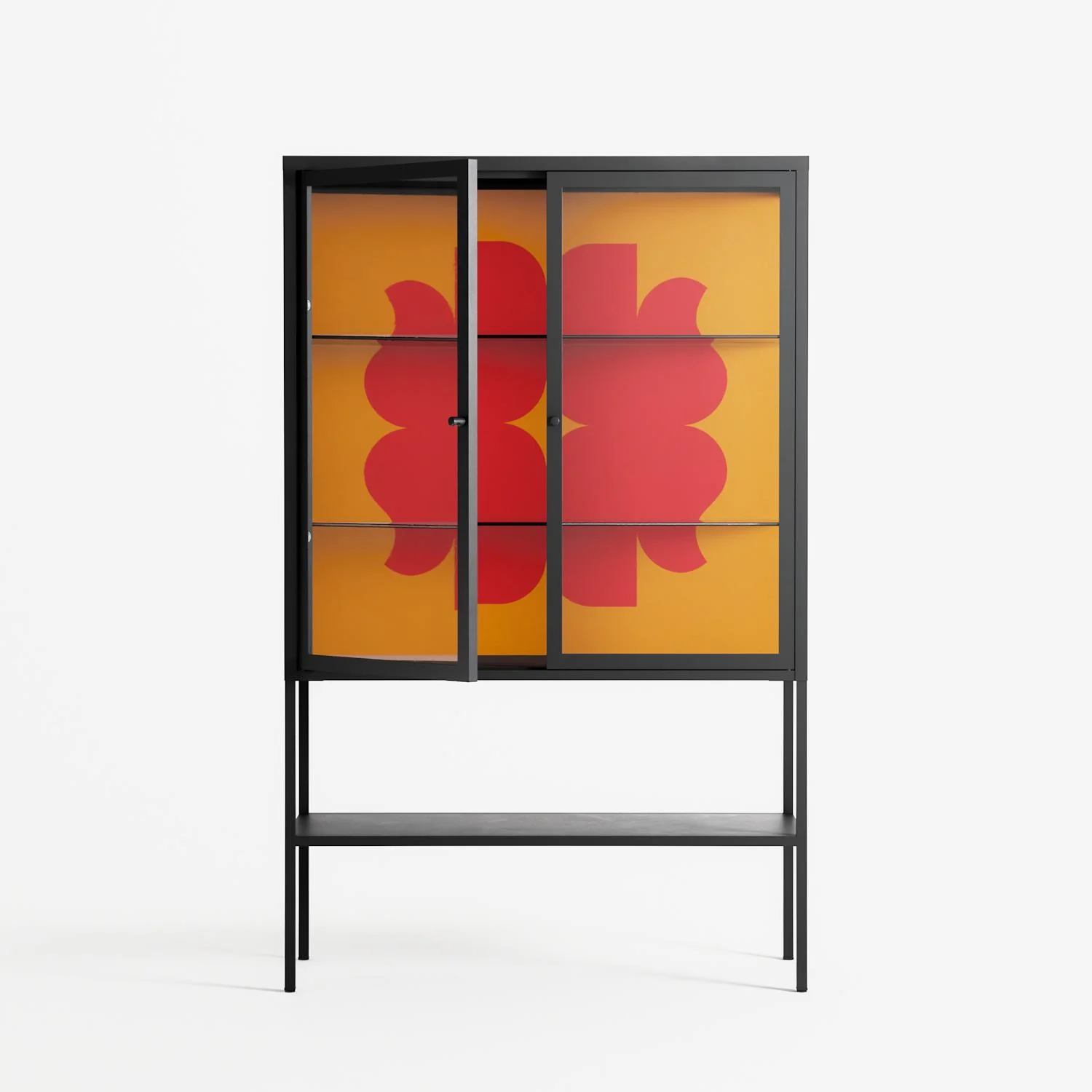 Phonix - Loft Cabinet - Linus Lohoff - Antracite - Clear glass - Image 2