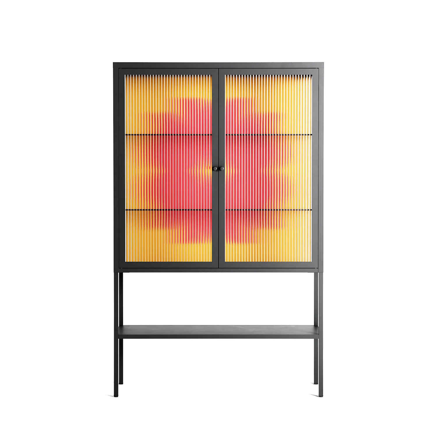 Phonix - Loft Cabinet - Linus Lohoff - Antracite - Reeded glass