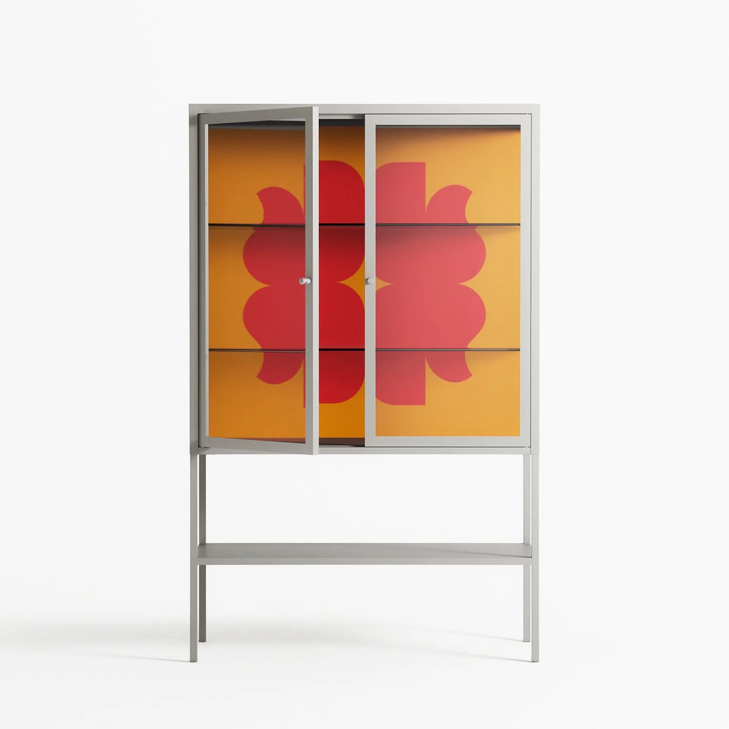 Phonix - Loft Cabinet - Linus Lohoff - Chalk - Clear glass - Image 2