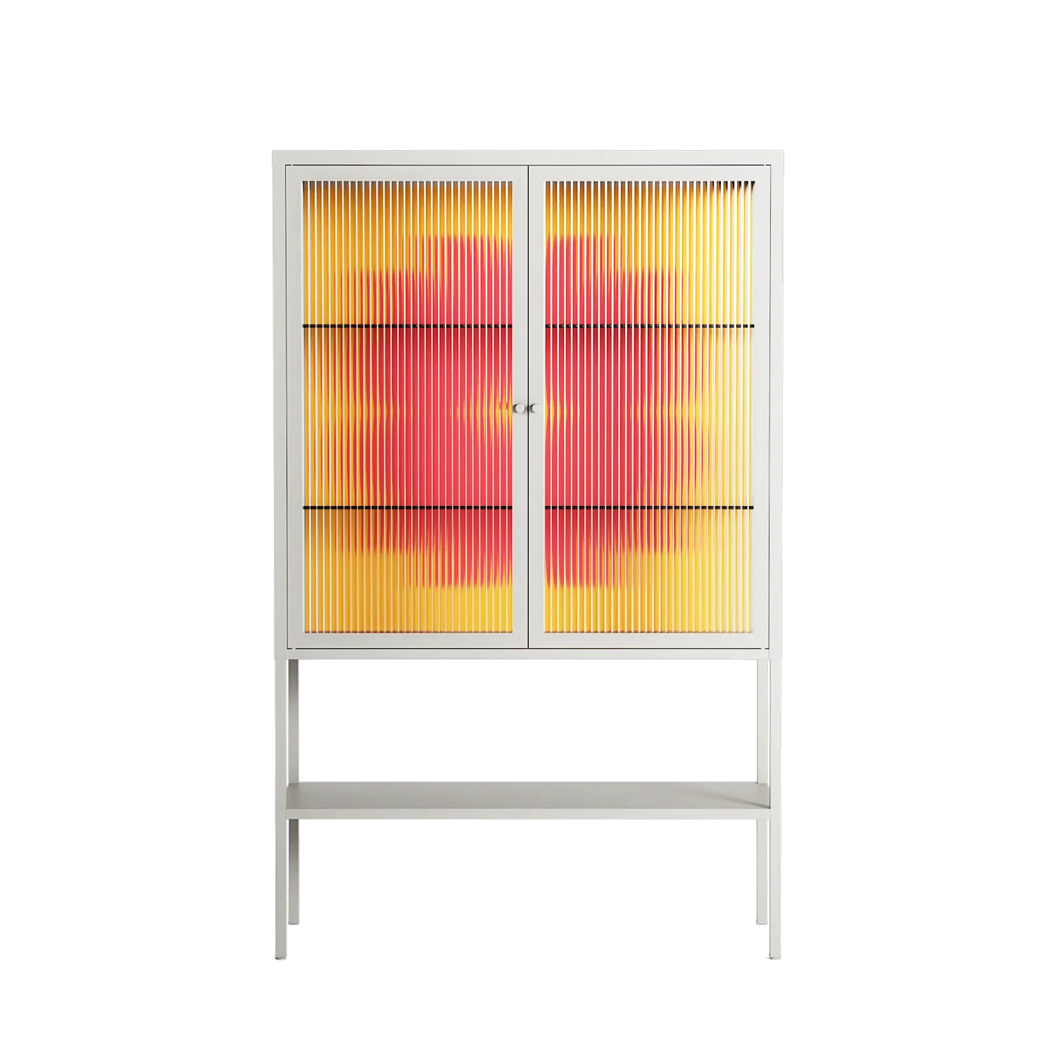 Phonix - Loft Cabinet - Linus Lohoff - Chalk - Reeded glass