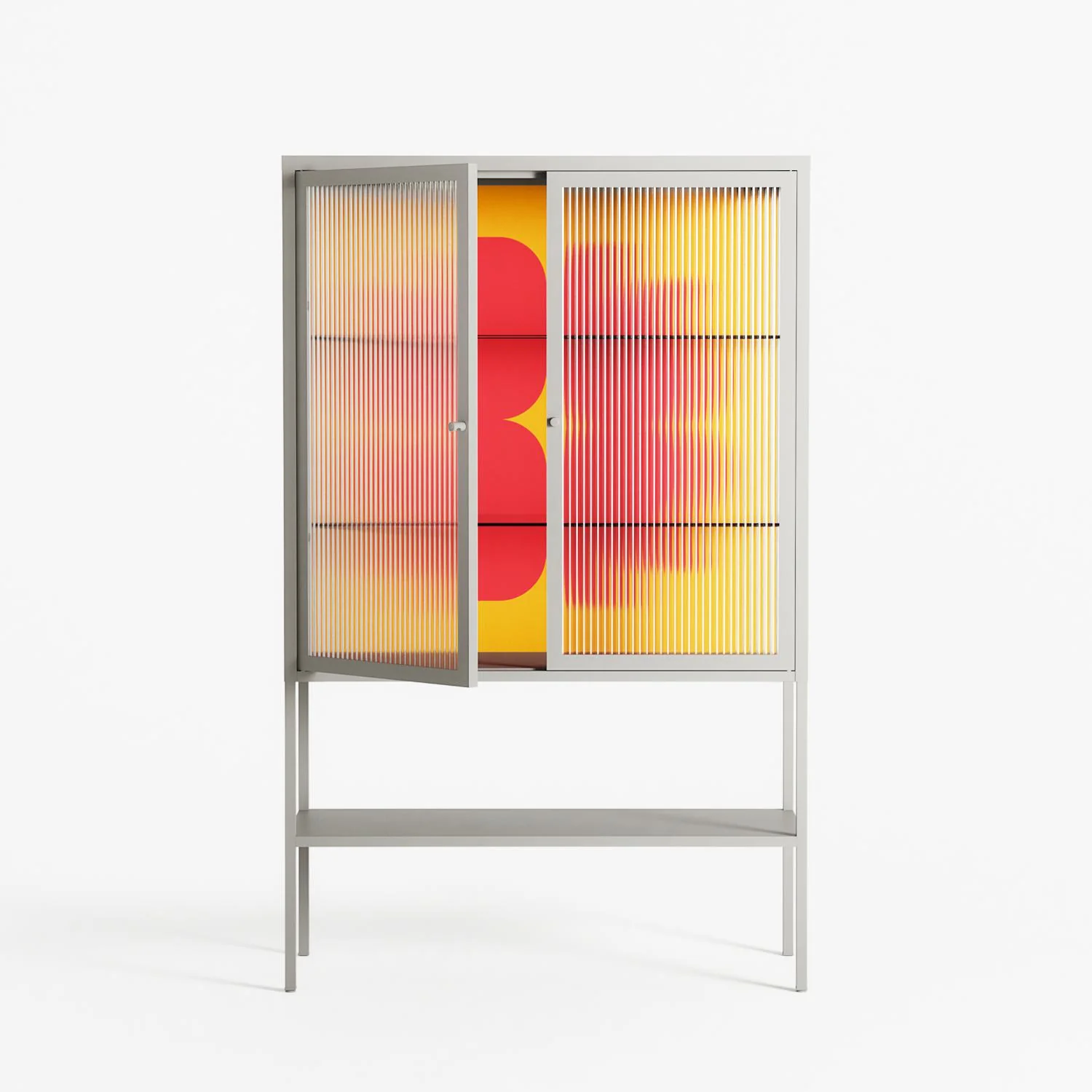 Phonix - Loft Cabinet - Linus Lohoff - Chalk - Reeded glass - Image 2