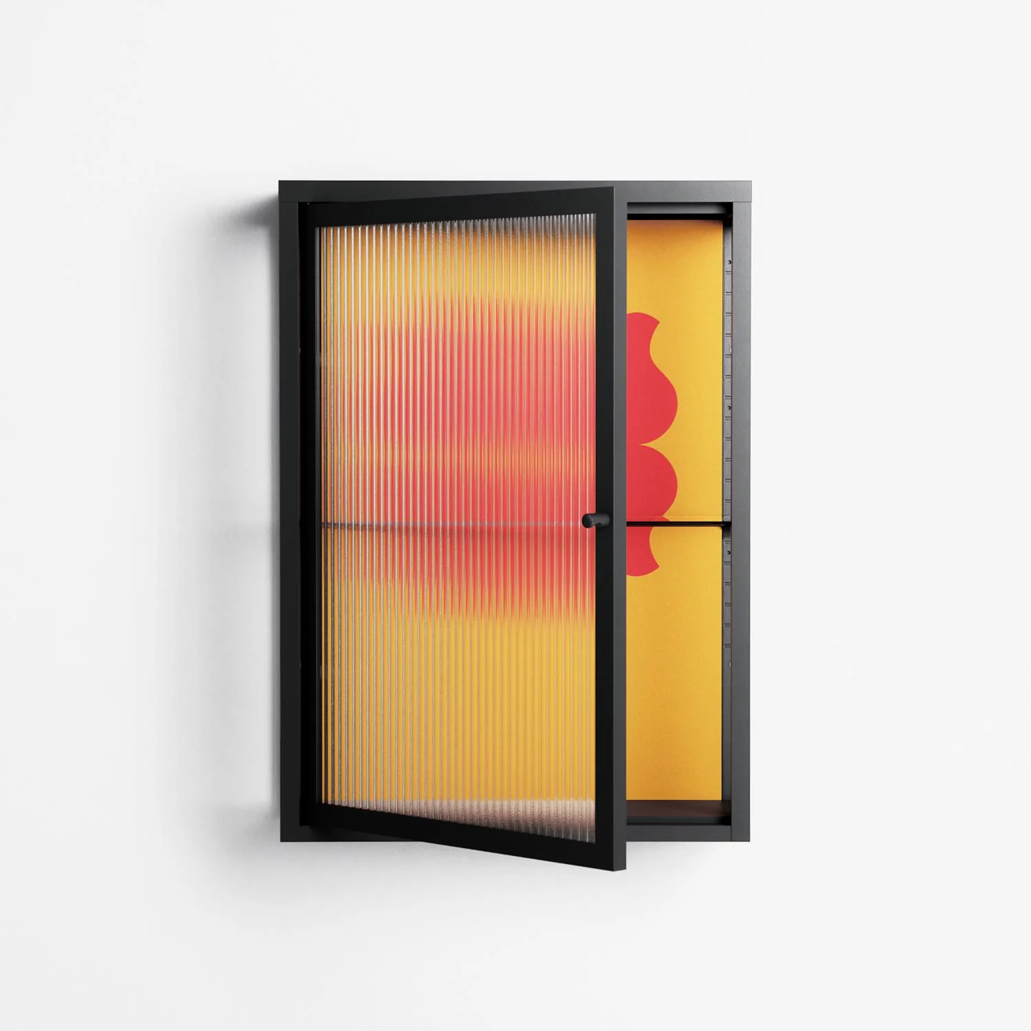 Phonix - Wall Cabinet - Linus Lohoff - Antracite - Reeded glass - Image 2