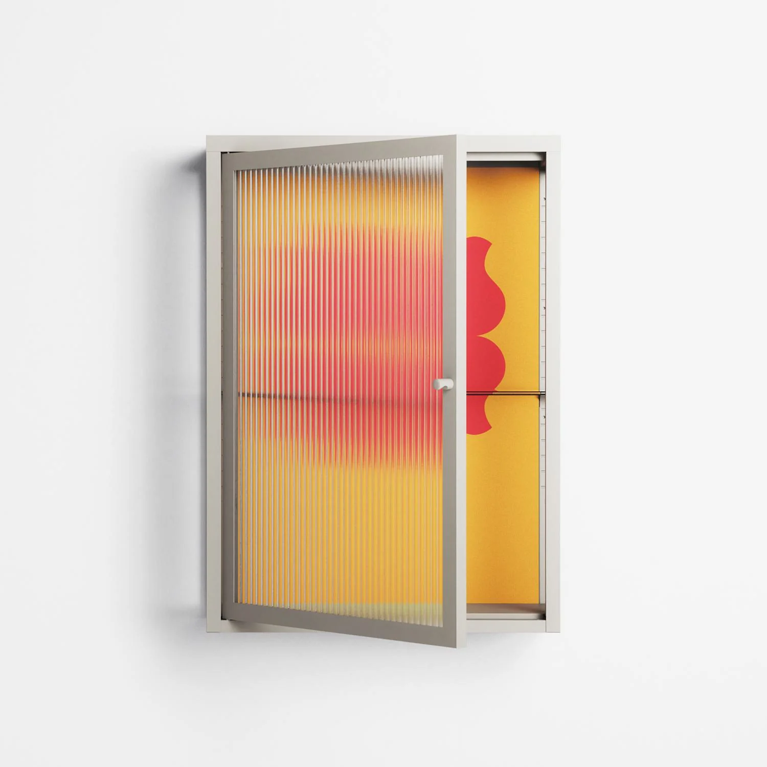 Phonix - Wall Cabinet - Linus Lohoff - Pebble - Reeded glass - Image 2