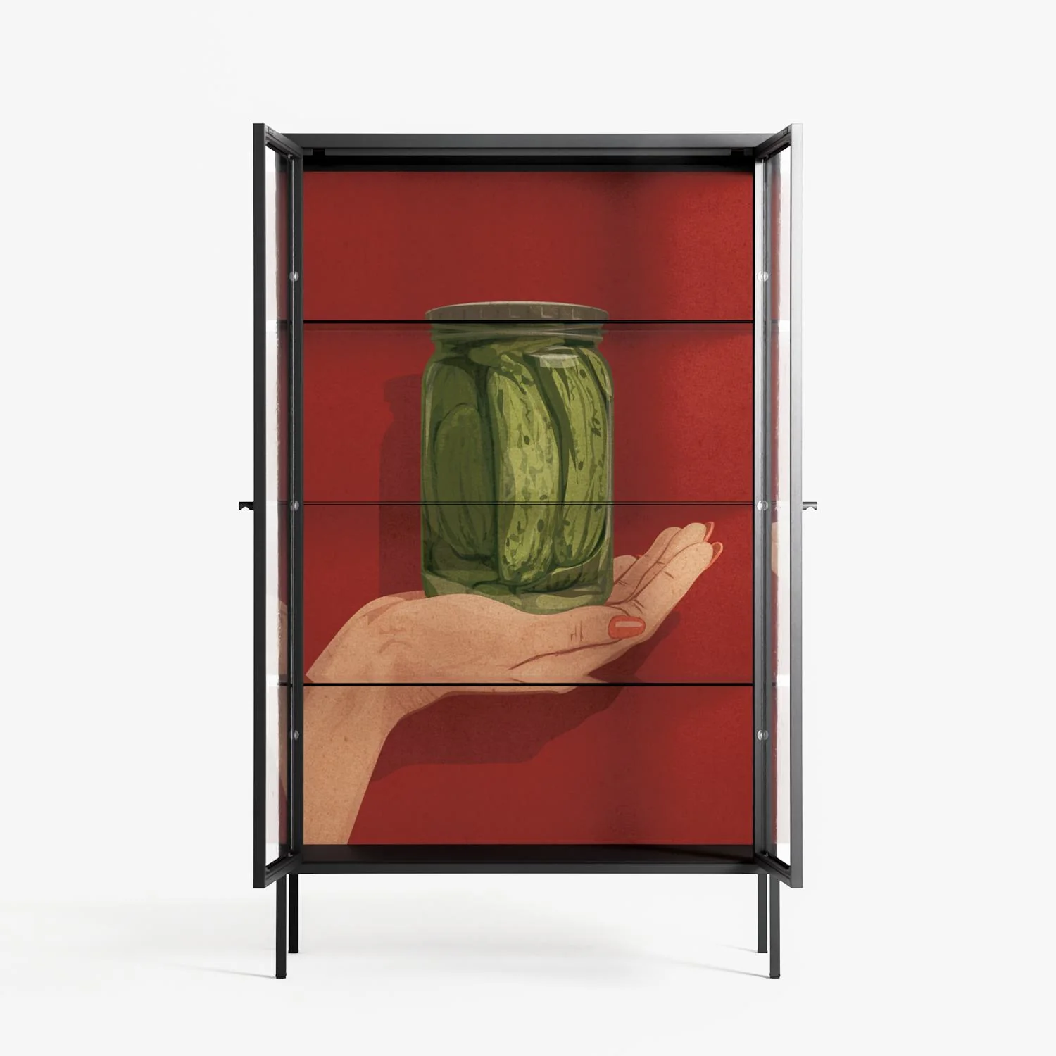 Pickles - Cabinet - Kristin Eriksson - Antracite - Clear glass - Image 3