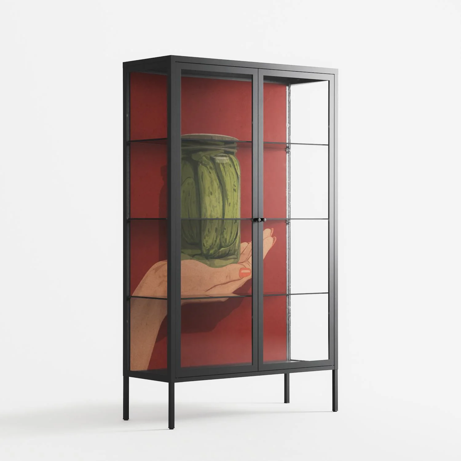Pickles - Cabinet - Kristin Eriksson - Antracite - Clear glass - Image 4