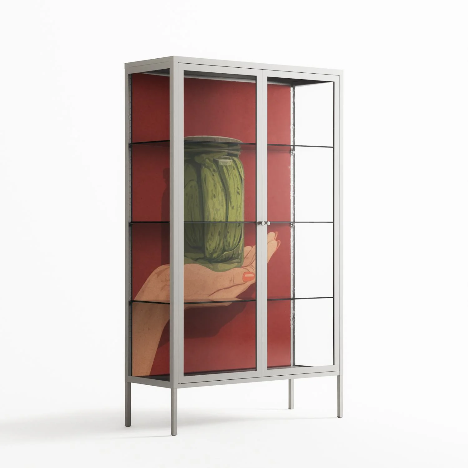 Pickles - Cabinet - Kristin Eriksson - Chalk - Clear glass - Image 4