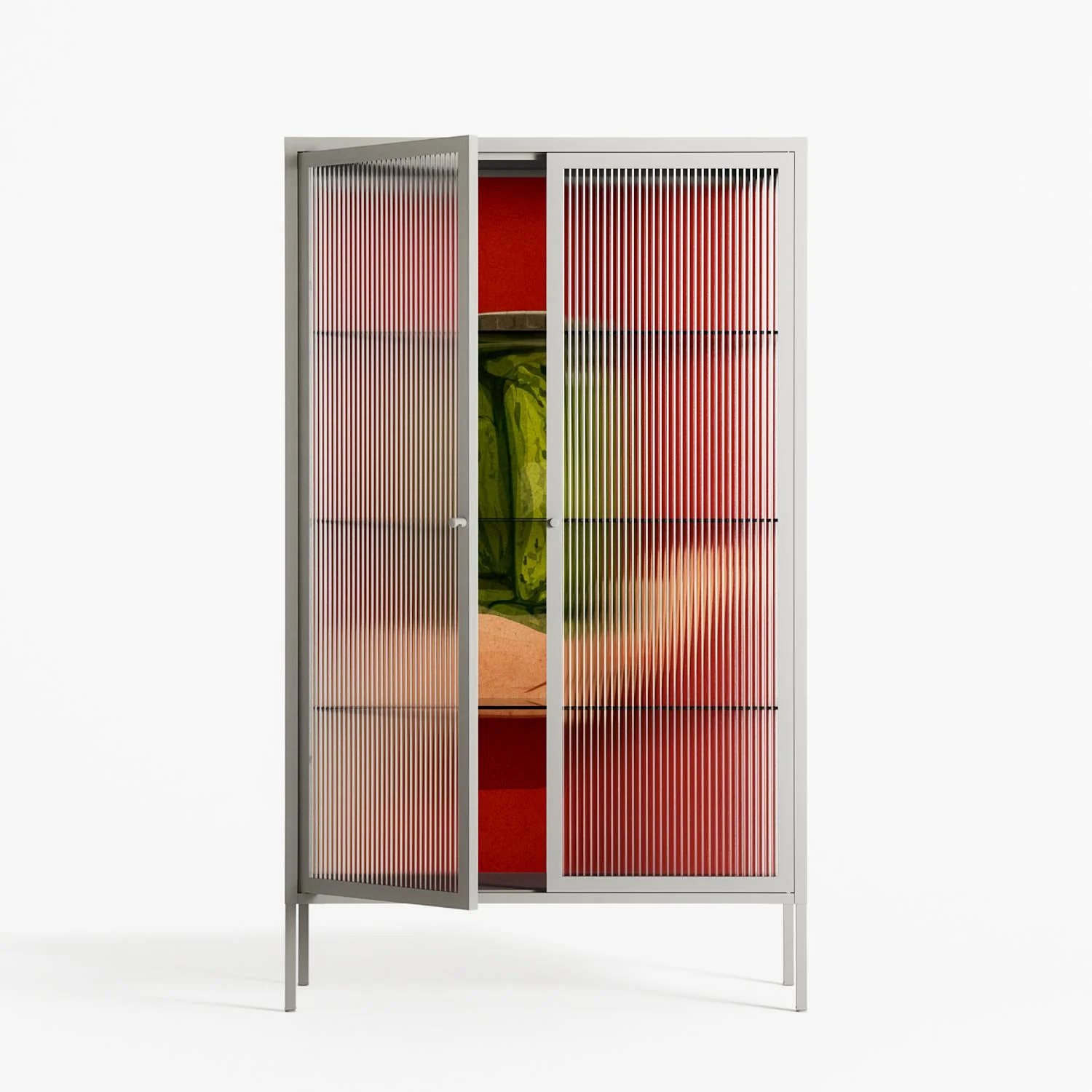 Pickles - Cabinet - Kristin Eriksson - Chalk - Reeded glass - Image 2