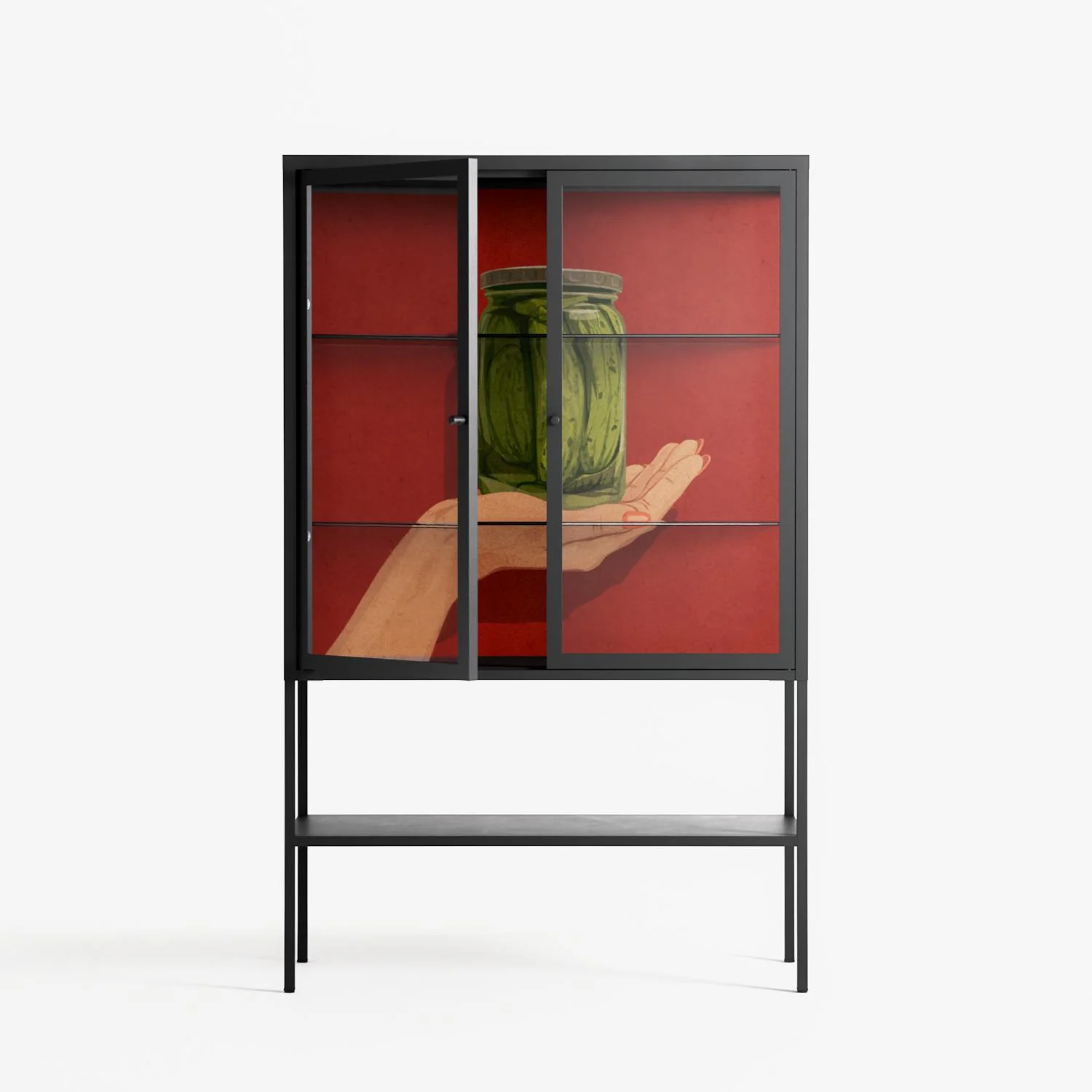 Pickles - Loft Cabinet - Kristin Eriksson - Antracite - Clear glass - Image 2