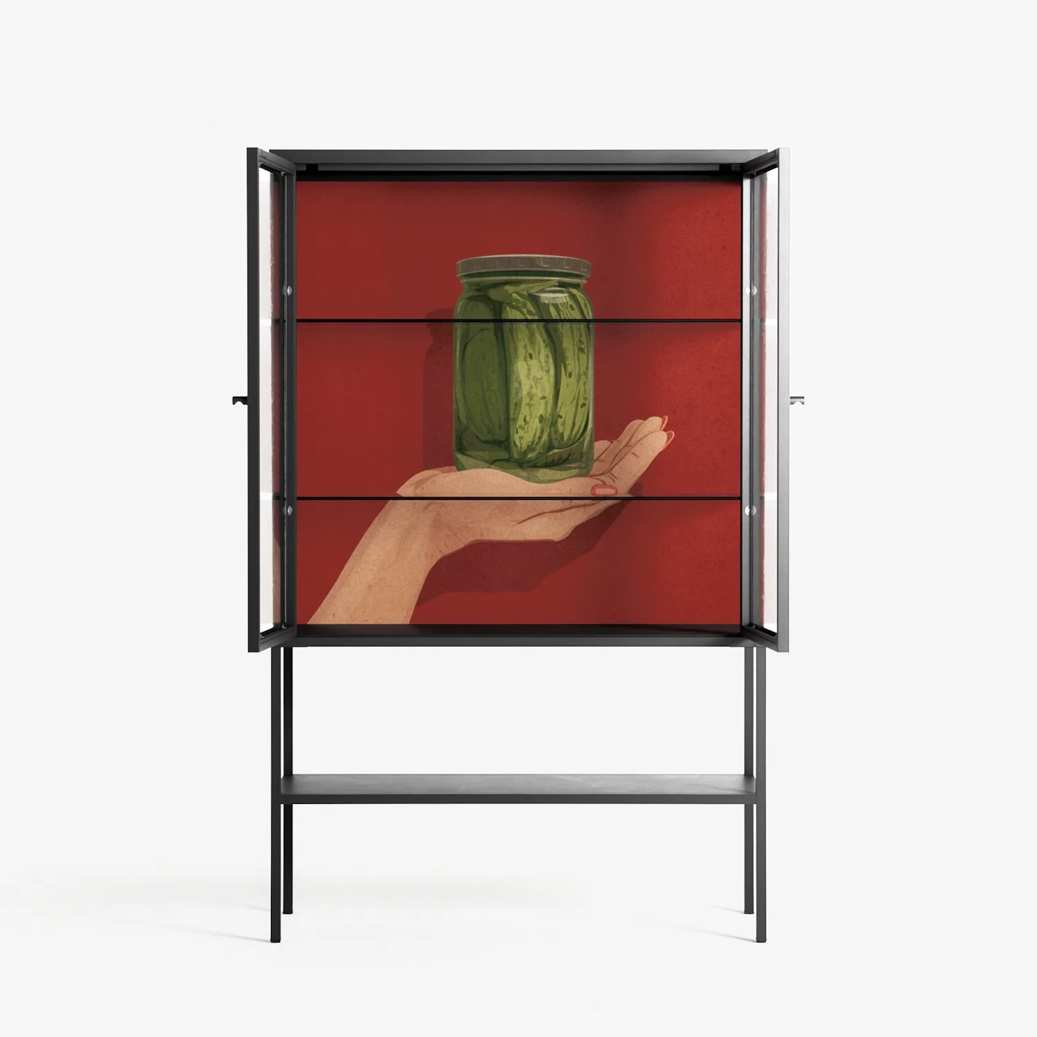 Pickles - Loft Cabinet - Kristin Eriksson - Antracite - Clear glass - Image 3