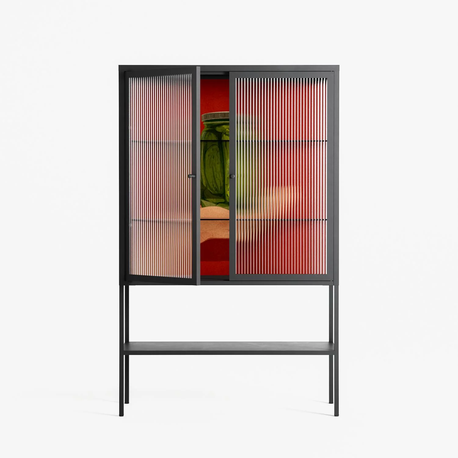 Pickles - Loft Cabinet - Kristin Eriksson - Antracite - Reeded glass - Image 2